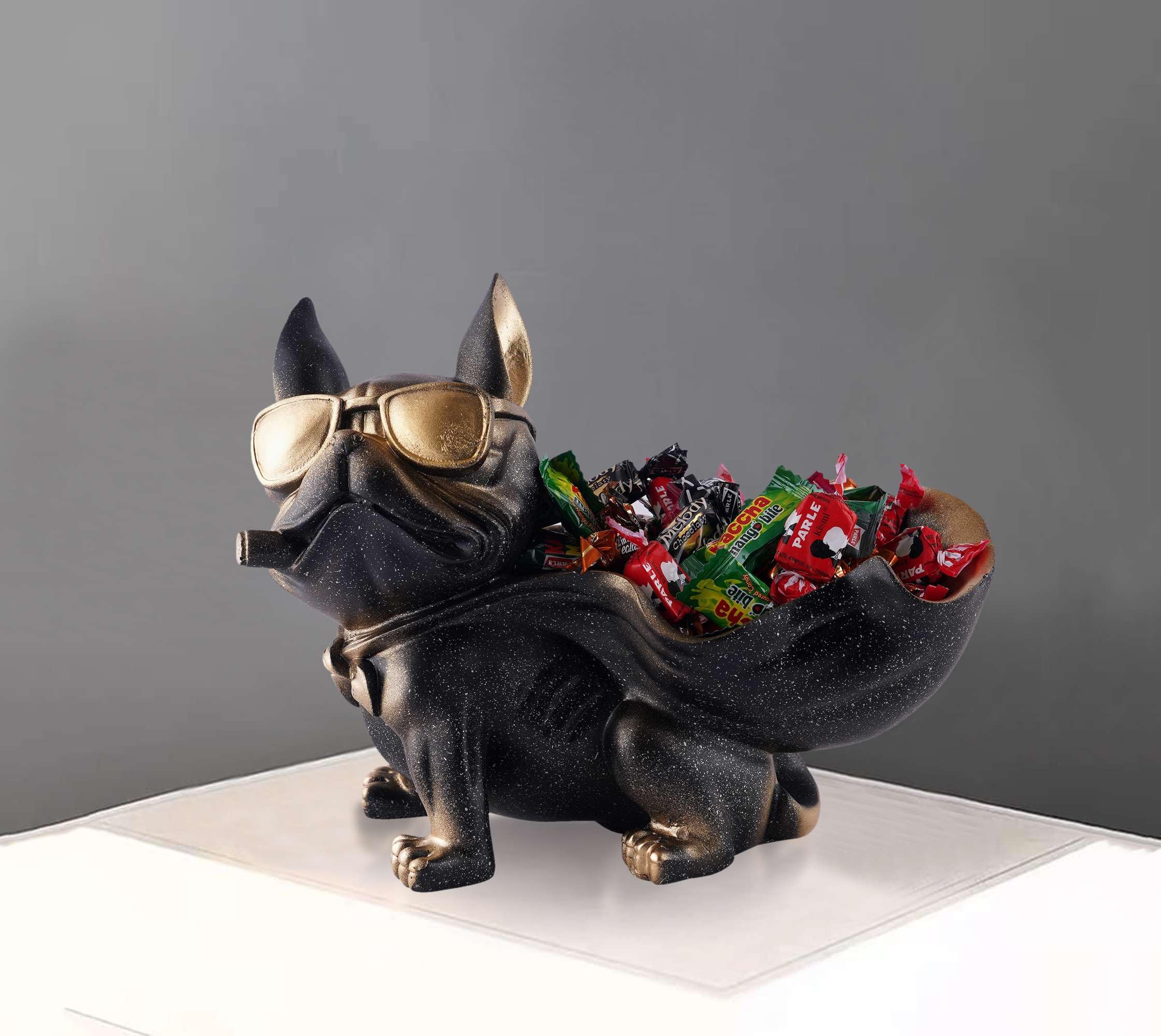 Buy SNZ CRAFT Decoration Cool Dog Showpiece with Plate for Home
