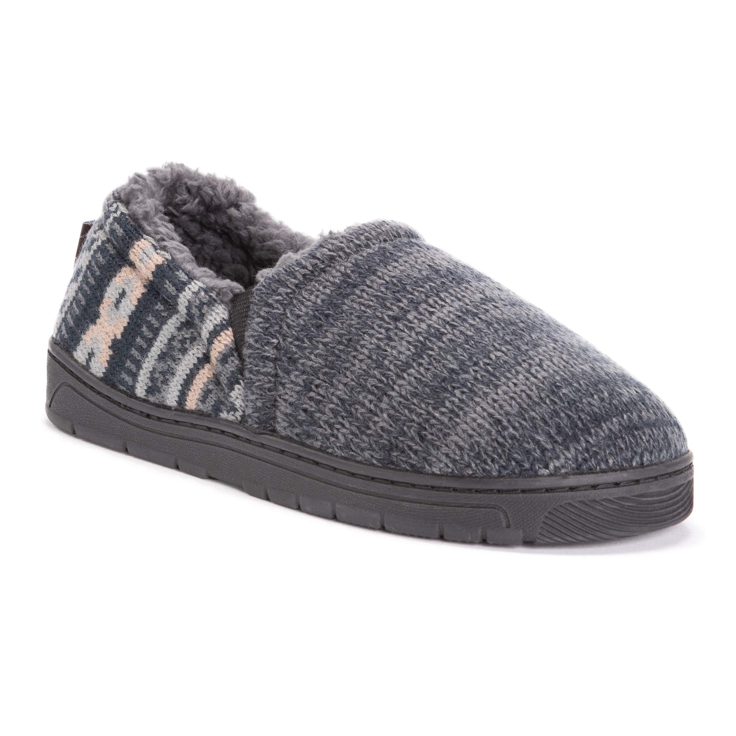 MUK LUKS Men's Christopher Slippers, Dark Sapphire/Pewter, Medium UK