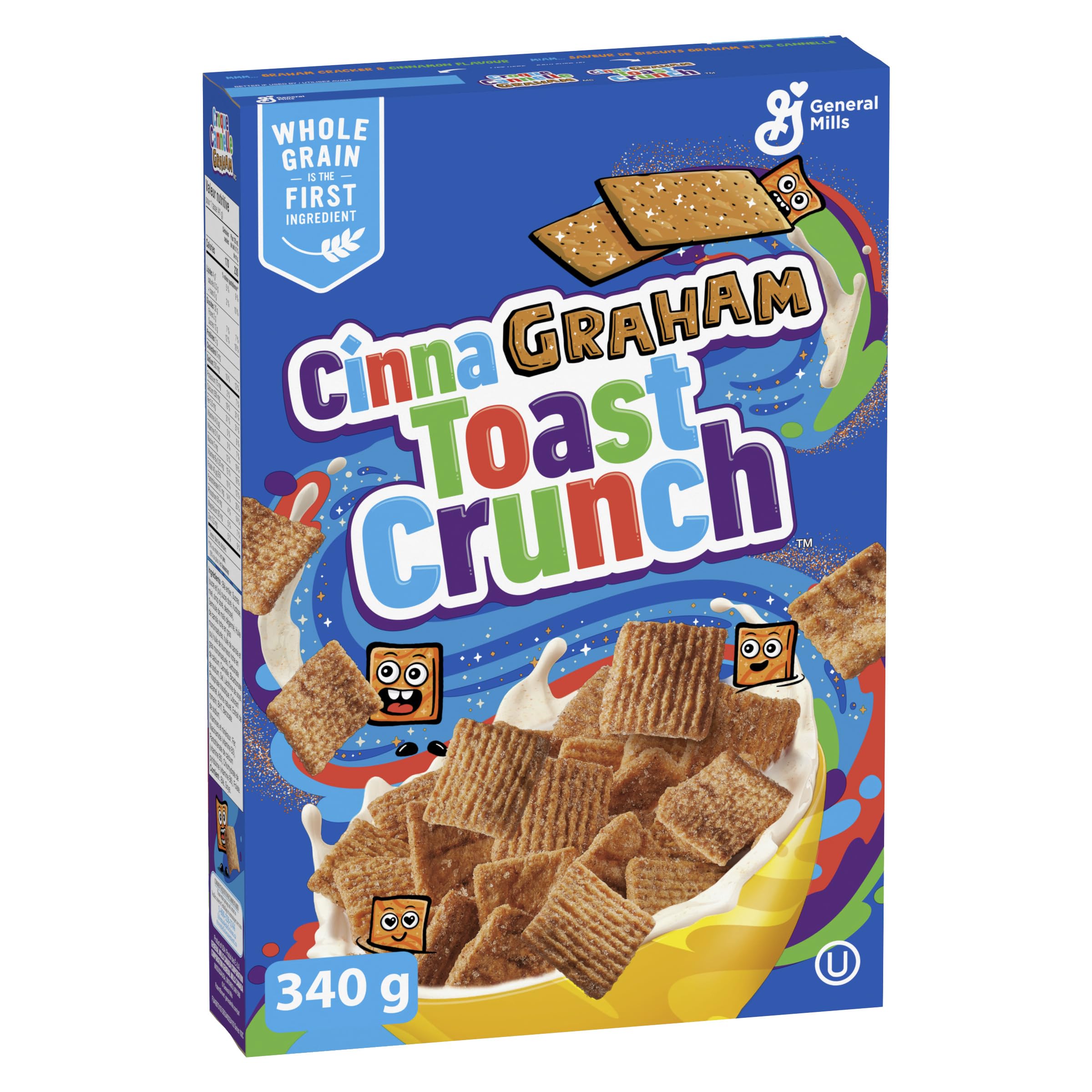 CinnaGraham Toast Crunch Cereal 340gr by General Mills