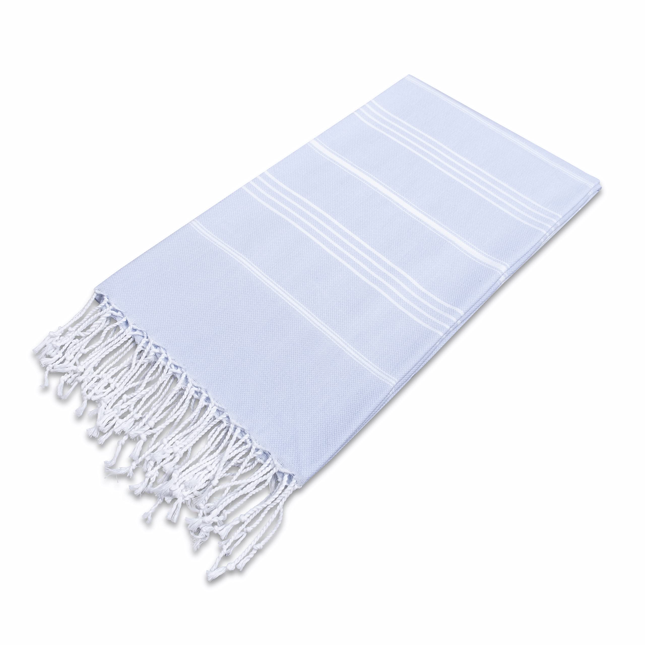 Carenesse Jacquard hamamdoek, barok, 90 x 175 cm, blauw, elegante hamamhanddoek, 100% absorberend katoen met hoogwaardige weving, pestemal/ fouta, zacht en delicaat, lichte hamamstrandhanddoek, compact