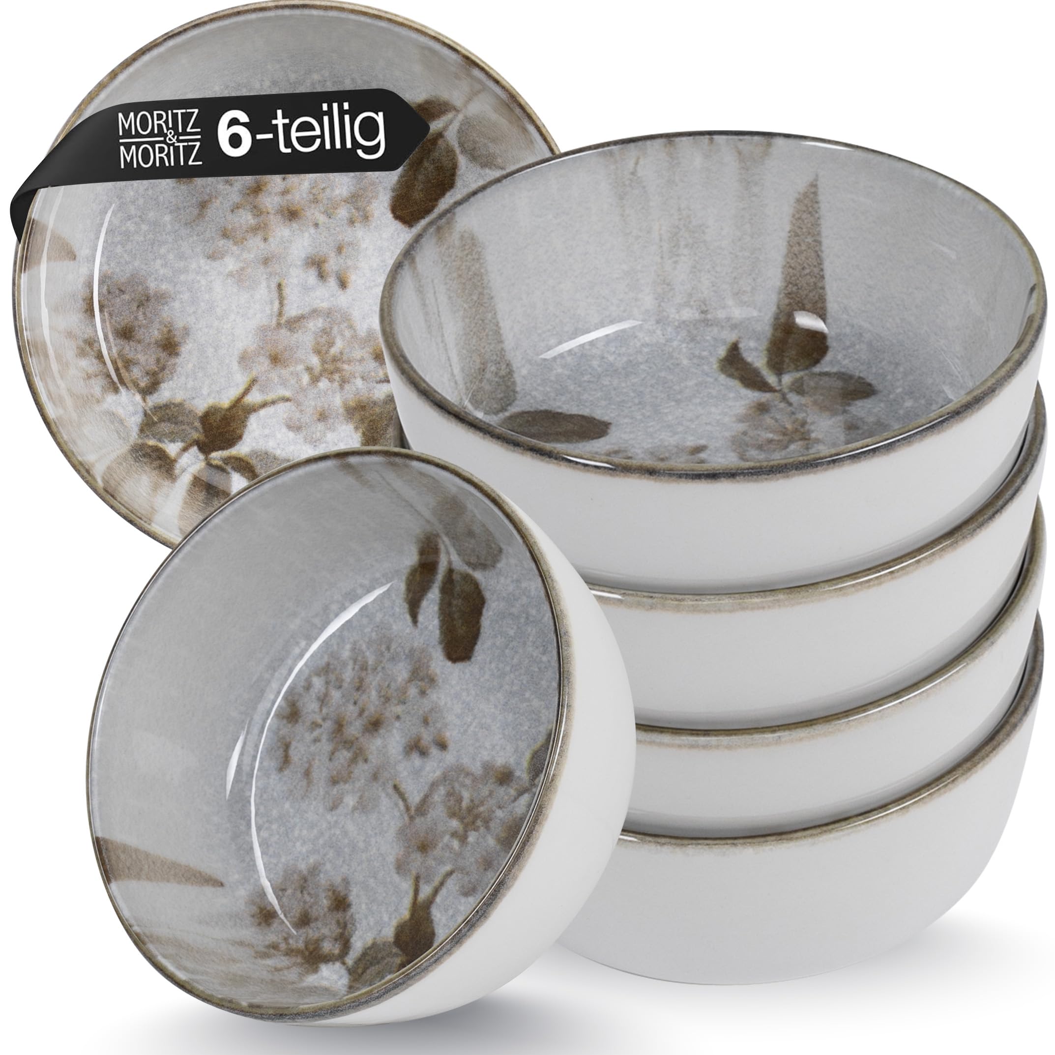 Moritz & Moritz Müslischalen Blossom | 6er Set Porzellan, 610 ml