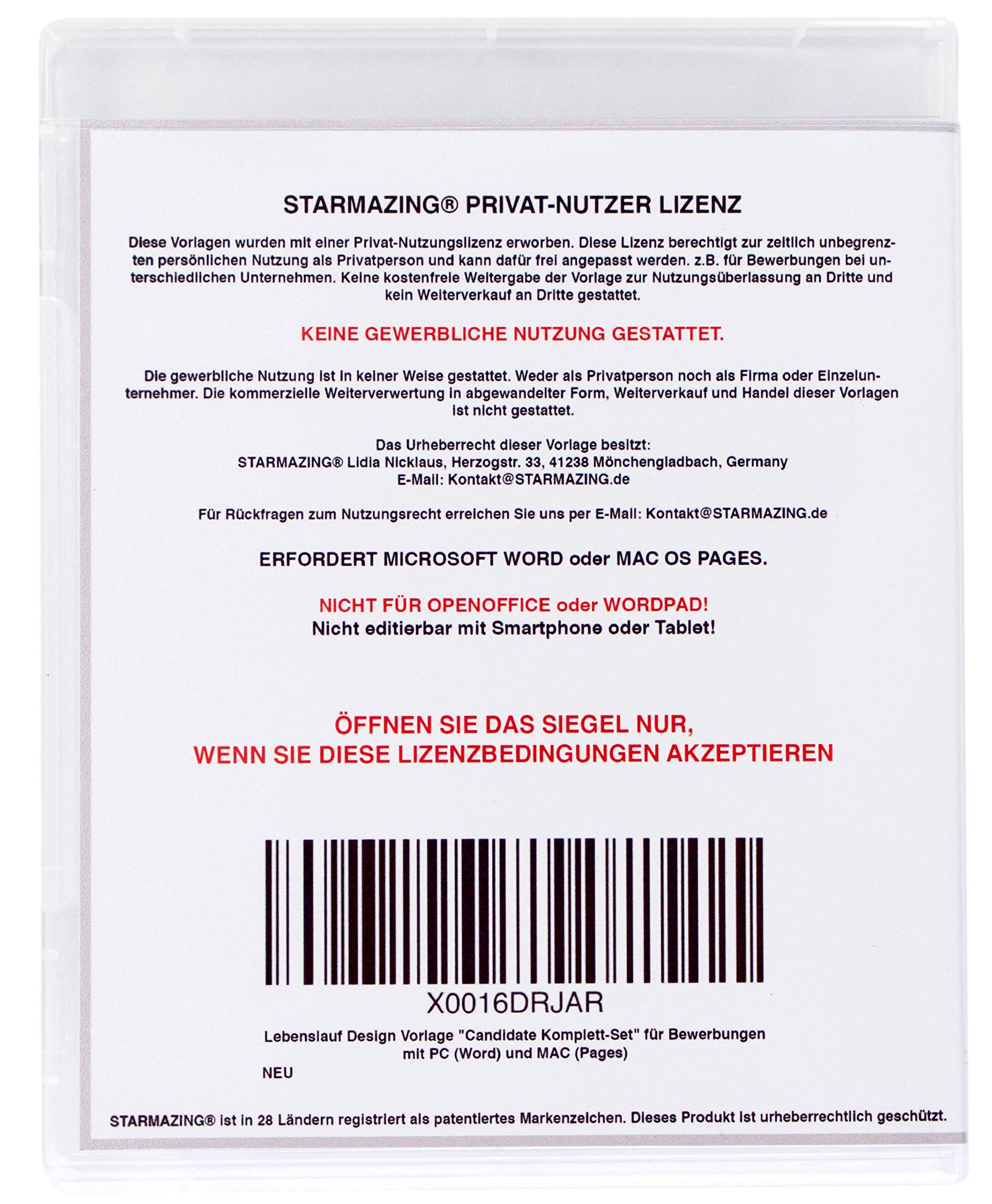 Lebenslauf Design ULTIMATE Vorlage 2026 "Candidate XL Komplett-Set" für moderne Bewerbungen mit PC (Word) und MAC (Pages) | 9 Farbvarianten | Mit Videoanleitung + Support