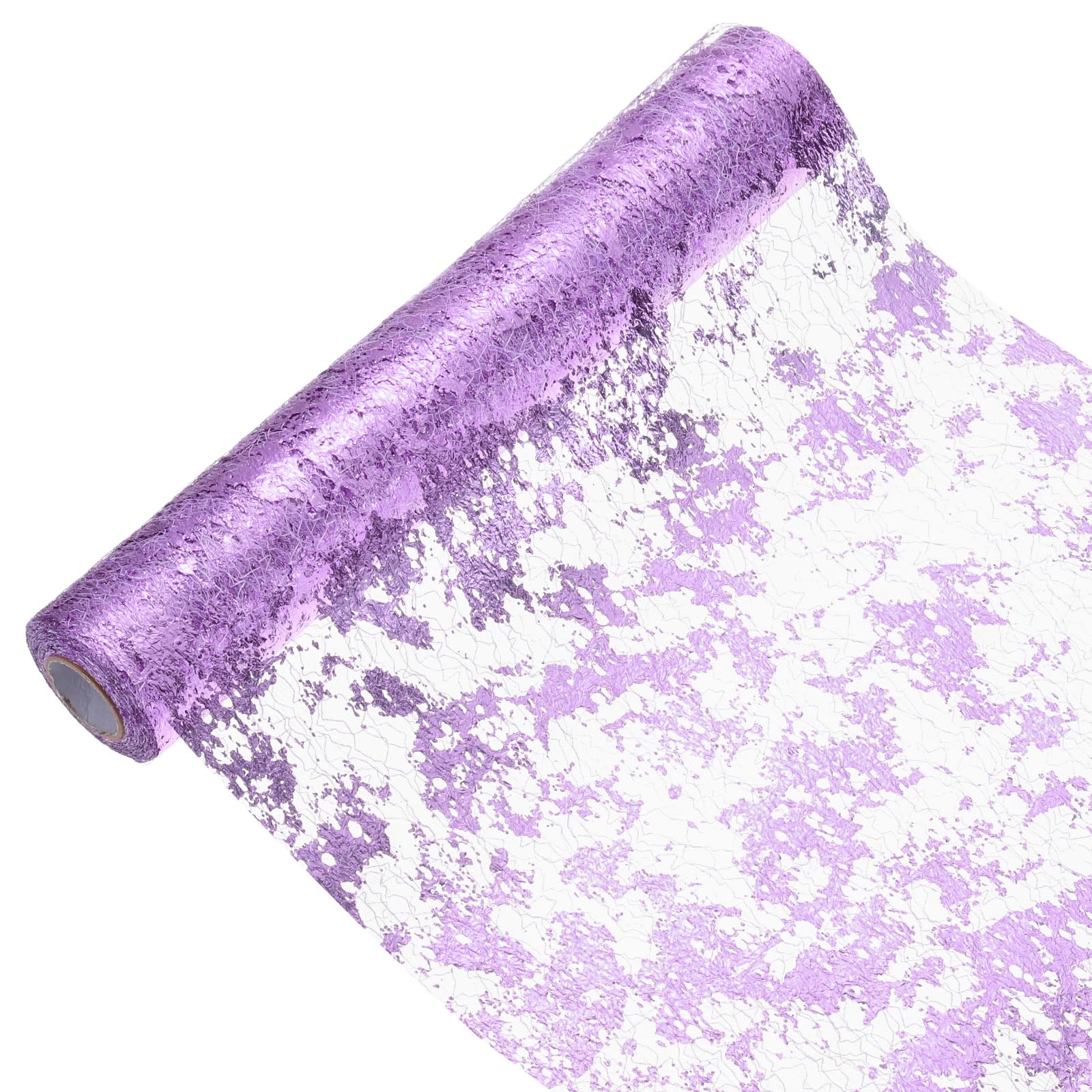 Chemin de table violet de mariage en maille pailletée uxcell 9m