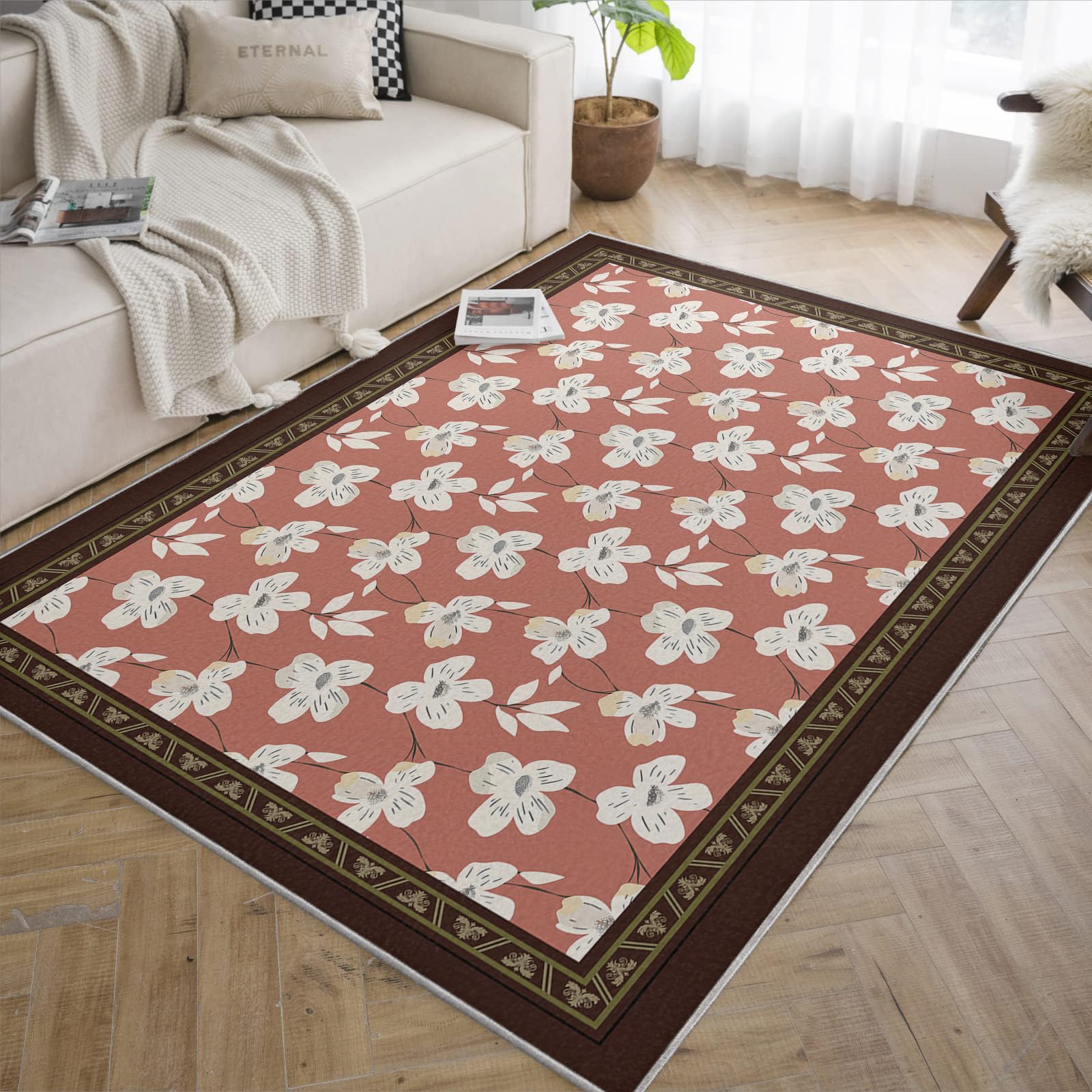 Tapis Lavable Salon 60x120 Tapis bohème Moderne