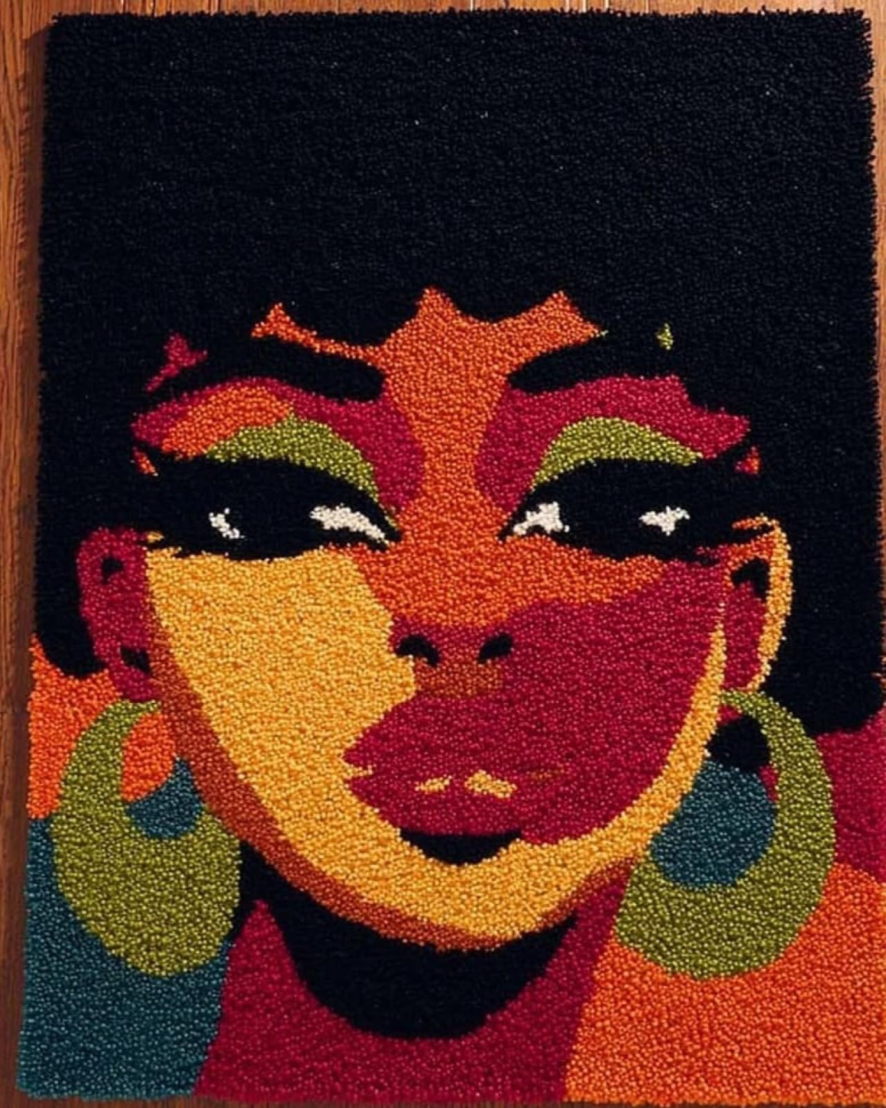 Wallphantom Latch Hook Craft Kits,Black Girl