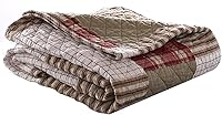 Eddie Bauer Camano Island Red Cotton Percale Throw Blanket 50x60 - Ultra-Soft Plaid for Couch or Bed