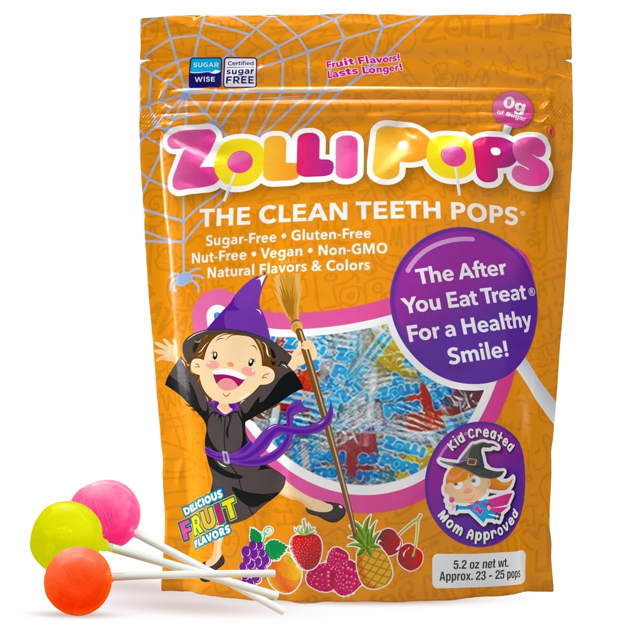 Halloween Variety Pack - Clean Teeth Lollipops, 5.2 Oz