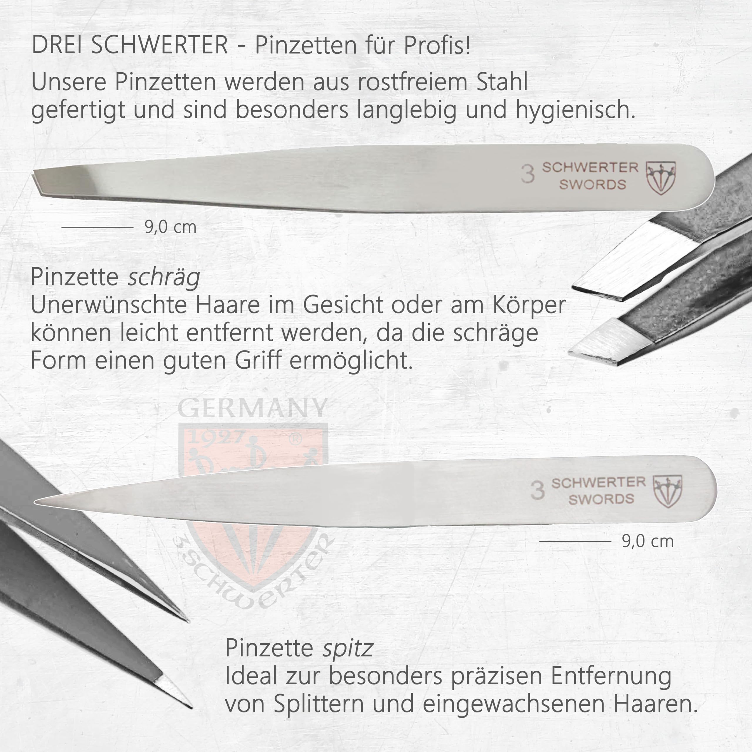 DREI SCHWERTER - Kit de manucure de 8 pièces pour hommes | Kit de soin des ongles de qualité supérieure dans un étui en cuir véritable. Couleur : noir | Contenu : kit d'ongles, 8 instruments avec