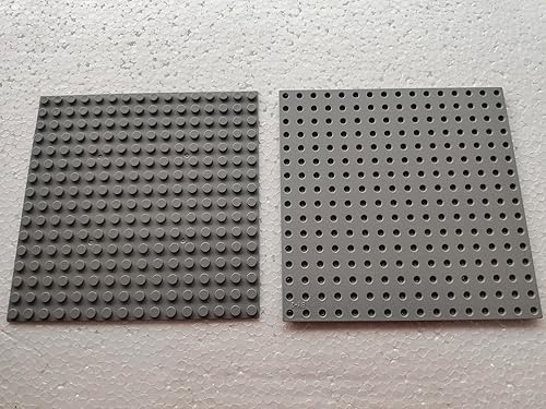 Platos clásicos gris claro a granel, placa gris claro 8x16, placas de construcción planas 20 piezas, compatibles con piezas y piezas de Lego 8x16