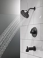 Vista 4 de Delta Faucet Trinsic 14 Series Single-Handle Delta Shower Trim Kit, Matte Black Shower Fixture, Matte Black T14459-BLLHD