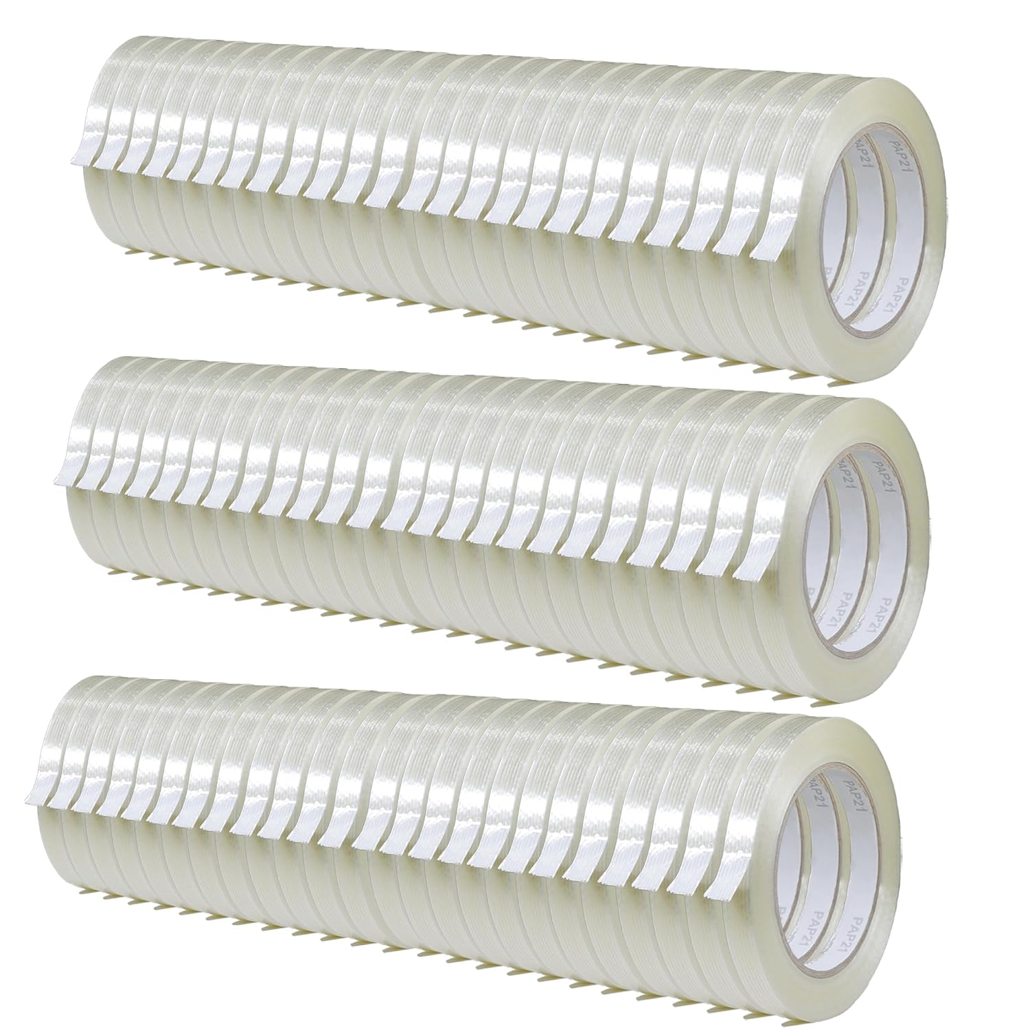 GGR Supplies FIL-795 Mono/Uni-Directional Fiberglass Reinforced Super Resistant Heavy Duty Commodity Grade Filament Strapping Tape: 3/4 in. Wide x 60 yds. (5.5 Mil) (Pack of 12)