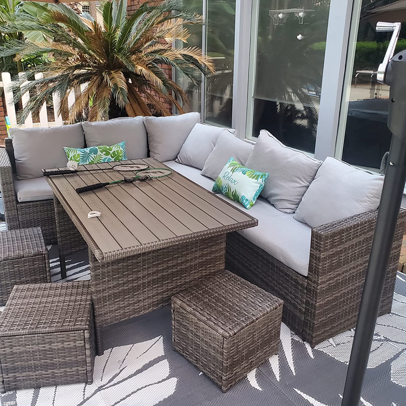 62/mo Finance Wisteria Lane Outdoor Patio Furniture Set, 7 Piece