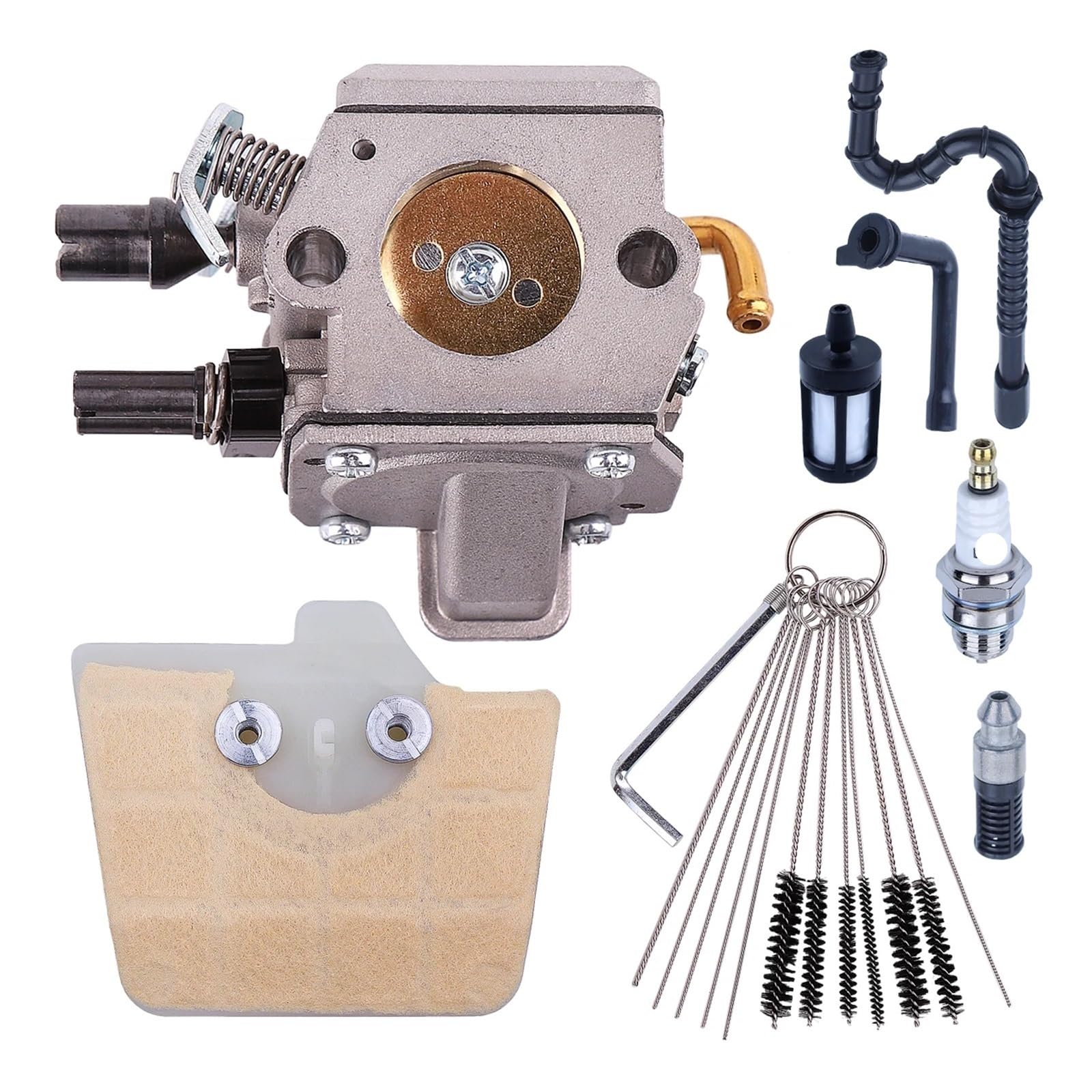 Kit de cepillos de Limpieza de carburador for 034 036 360Pro C3A-S31A for Motosierra Tillotson 40-HE-20A. Piezas de Repuesto for 11251200651.
