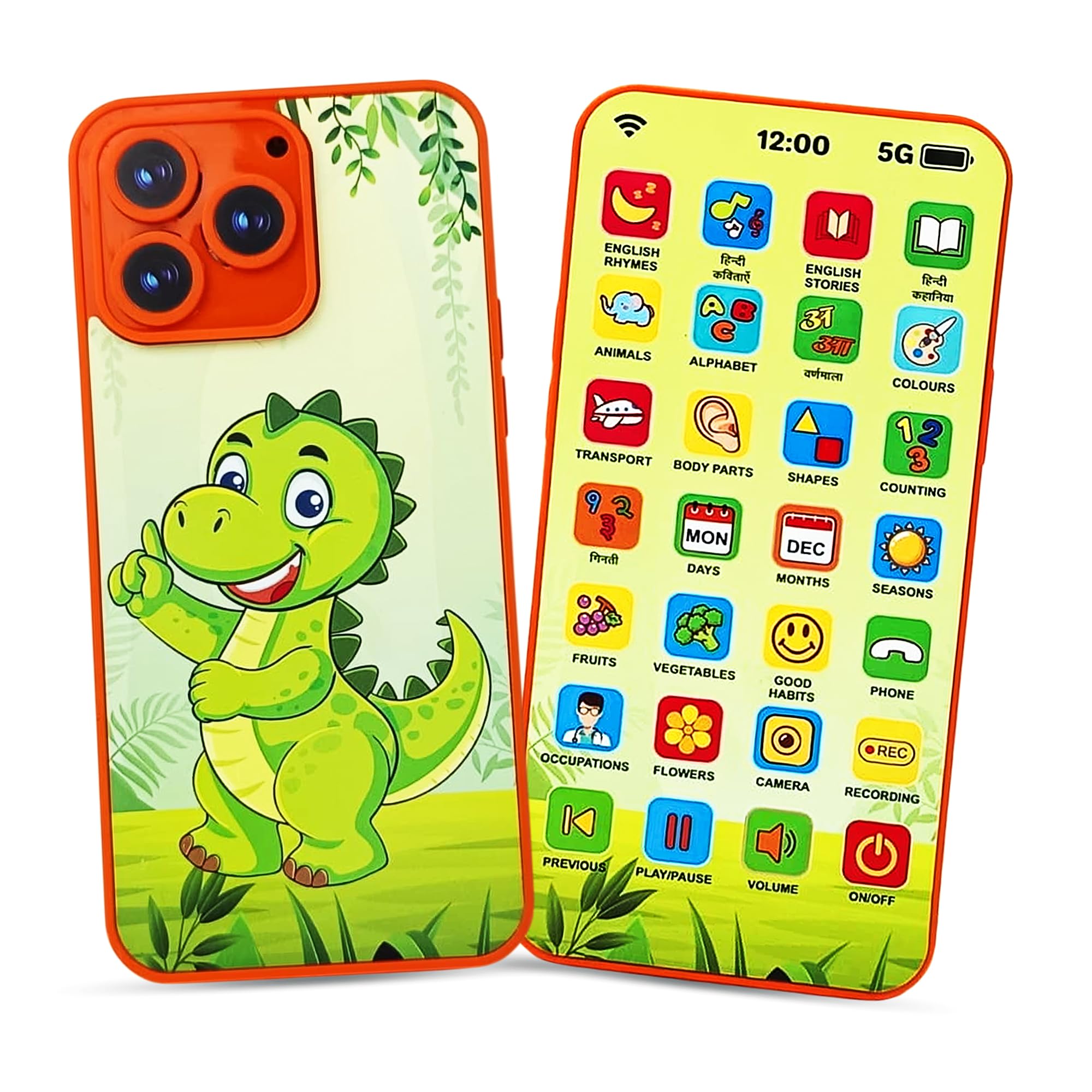 NHR Educational Phone Toy for Kids, Rechargeable Learning Baby Smart Mobile with 28 Modes Interactive Touch Screen Music Mini Toy Phone Birthday Gift for Boys and Girls (2+ Years)-image-21