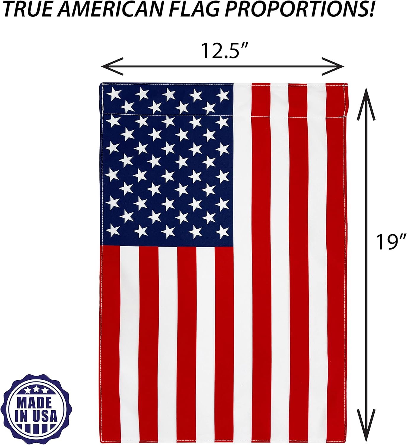 American 4th of July Garden Flag Made in the USA Premium Poly Poplin Weather Resistant Double-Sided Fade Resistant Patriotic United States Stars and Stripes Perfect Decor for Outdoor - Image 4