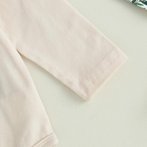 Miniatura 8 de Imcute Traje para el día de San Valentín para niña, mameluco de manga larga y pantalones florales lindos recién nacidos, ropa para niña recién nacida