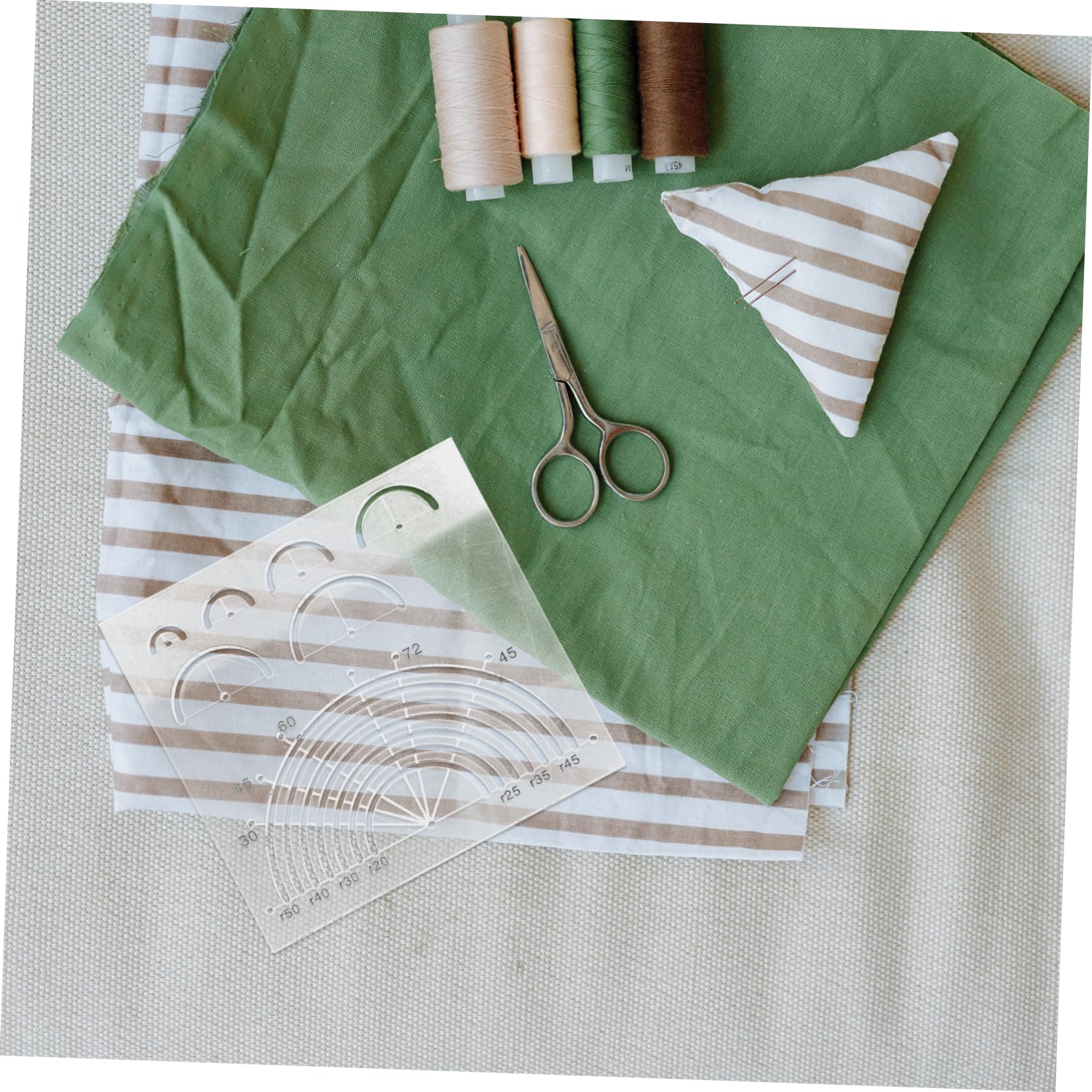 Operitacx 4piezas Regla De Acrílico Para Acolchado Semicircular Plantilla De Patchwork Diy Marcaciones Digitales Para Medidas Precisamente Diseñadas