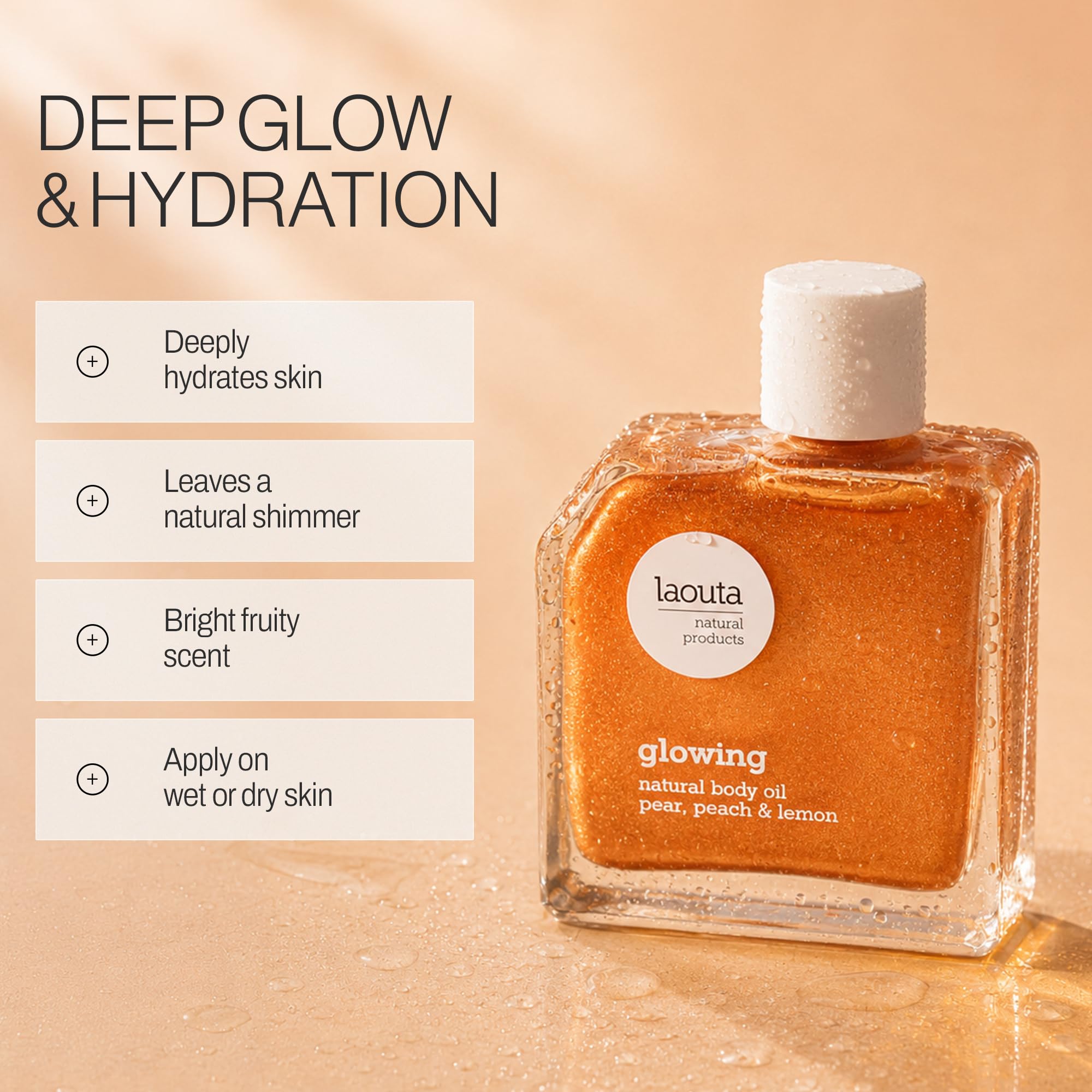 Laouta Glowing Oil Geranium i Grejpfrut, 100 ml