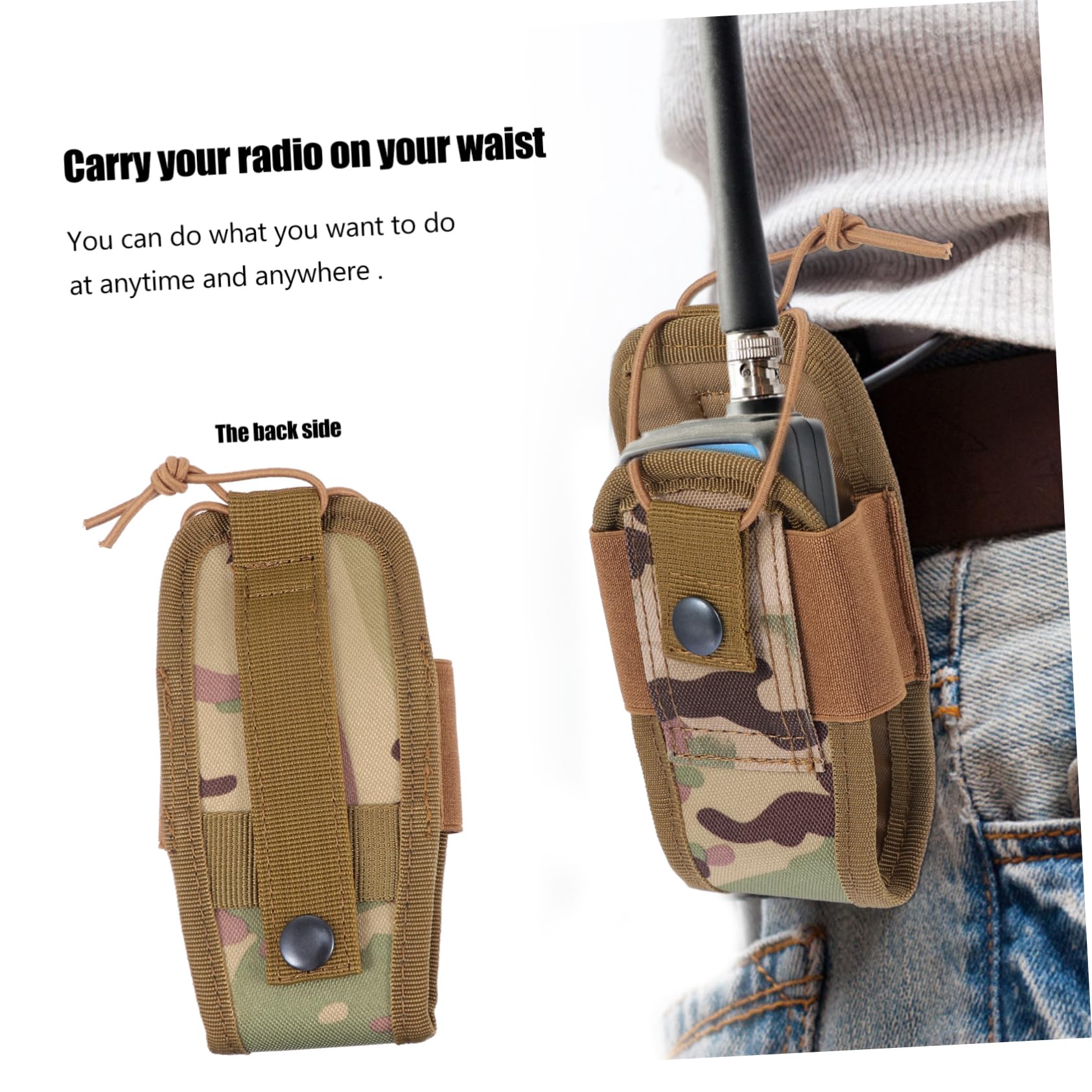 Hemobllo 3pezzi Porta Radio Portatile Oxford Astuccio Per Ricetrasmettitore Borsa Cinturino Per Attività All Aperto Design Pratico e Maneggevole Adatta Per Ciclismo e Escursionismo