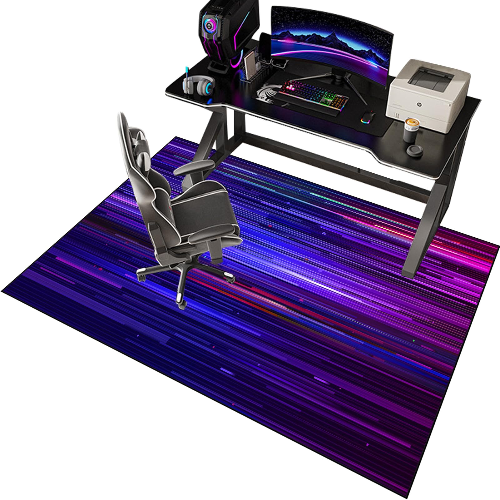 Floor Protector Chair Mat Gaming Chair Mat Floor Anti-Slip Gaming Chair Mats Hard Floor Non-Slip Office Chair Mat For Low Pile Carpet Protector Desk Chairmats Office Floor Protector Mat 60 x 70 cm