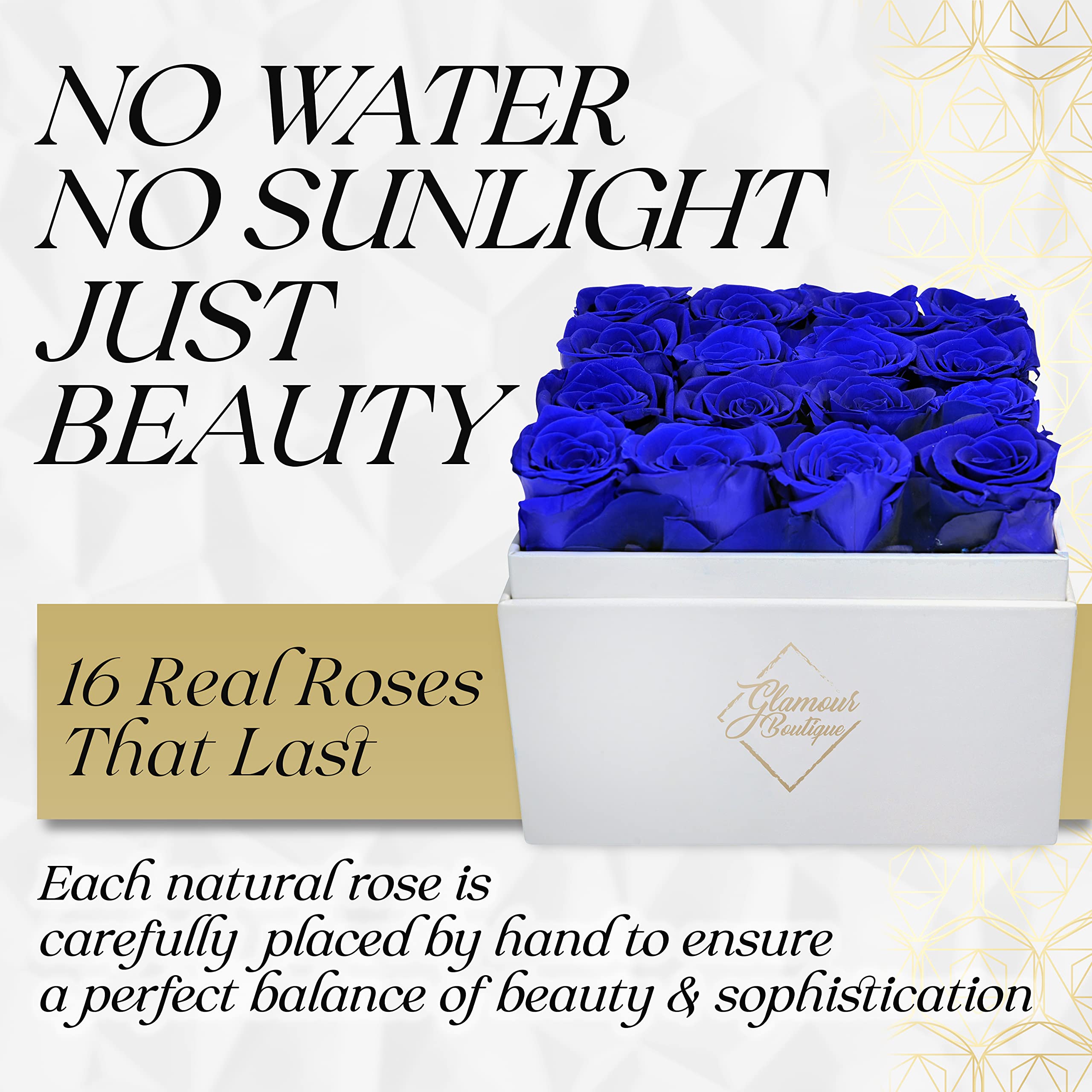 GLAMOUR BOUTIQUE Rose Eterne In Scatola Cuore - Fiori Conservati Regalo