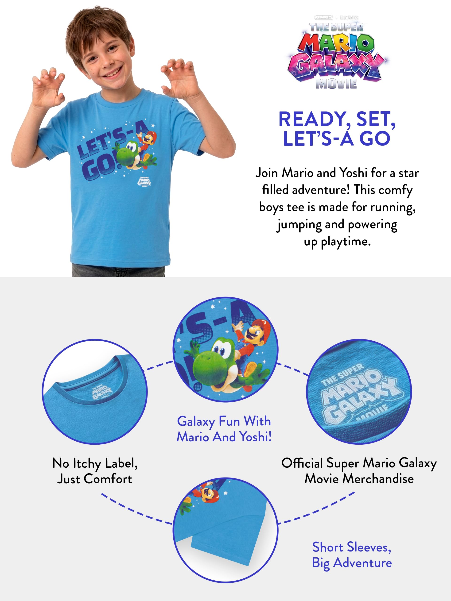 Super Mario T-Shirts pour Garçons, T-Shirts Yoshi pour Garçon, Vêtements Garçons Enfants - 5