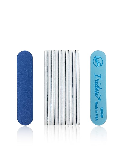 Iridesi Professional Mini Blue Finger Nail Files 120/240