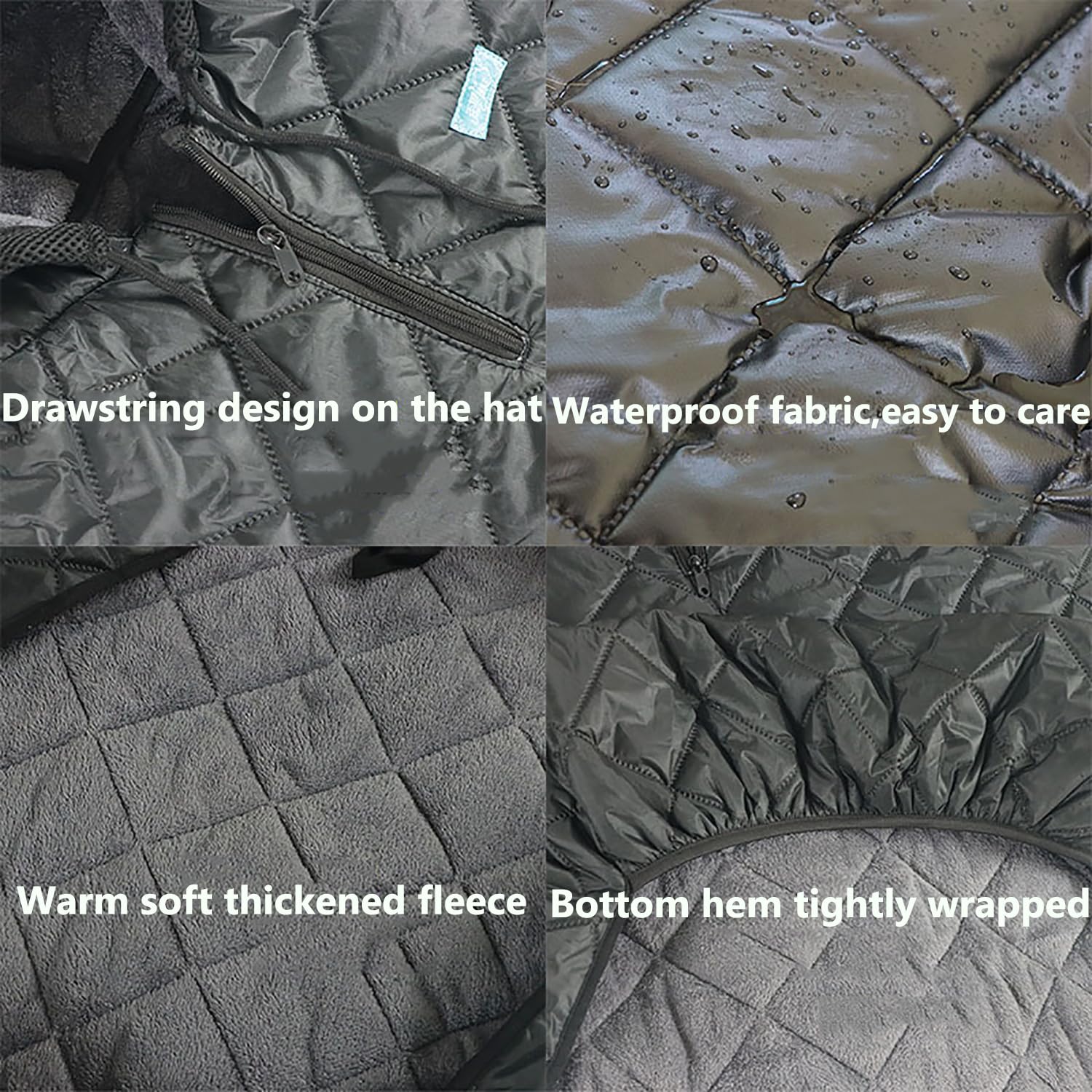 Manta impermeable y resistente al viento para silla de ruedas de invierno de cuerpo completo, manta cálida con forro polar para silla de ruedas, cubierta acogedora con capucha, abrigo de lluvia