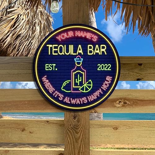 Miniatura 128 de Placa de pared de madera de bar de tequila mexicano personalizado, letrero de bar de México, letrero rústico para pub para el hogar, decoración de 01