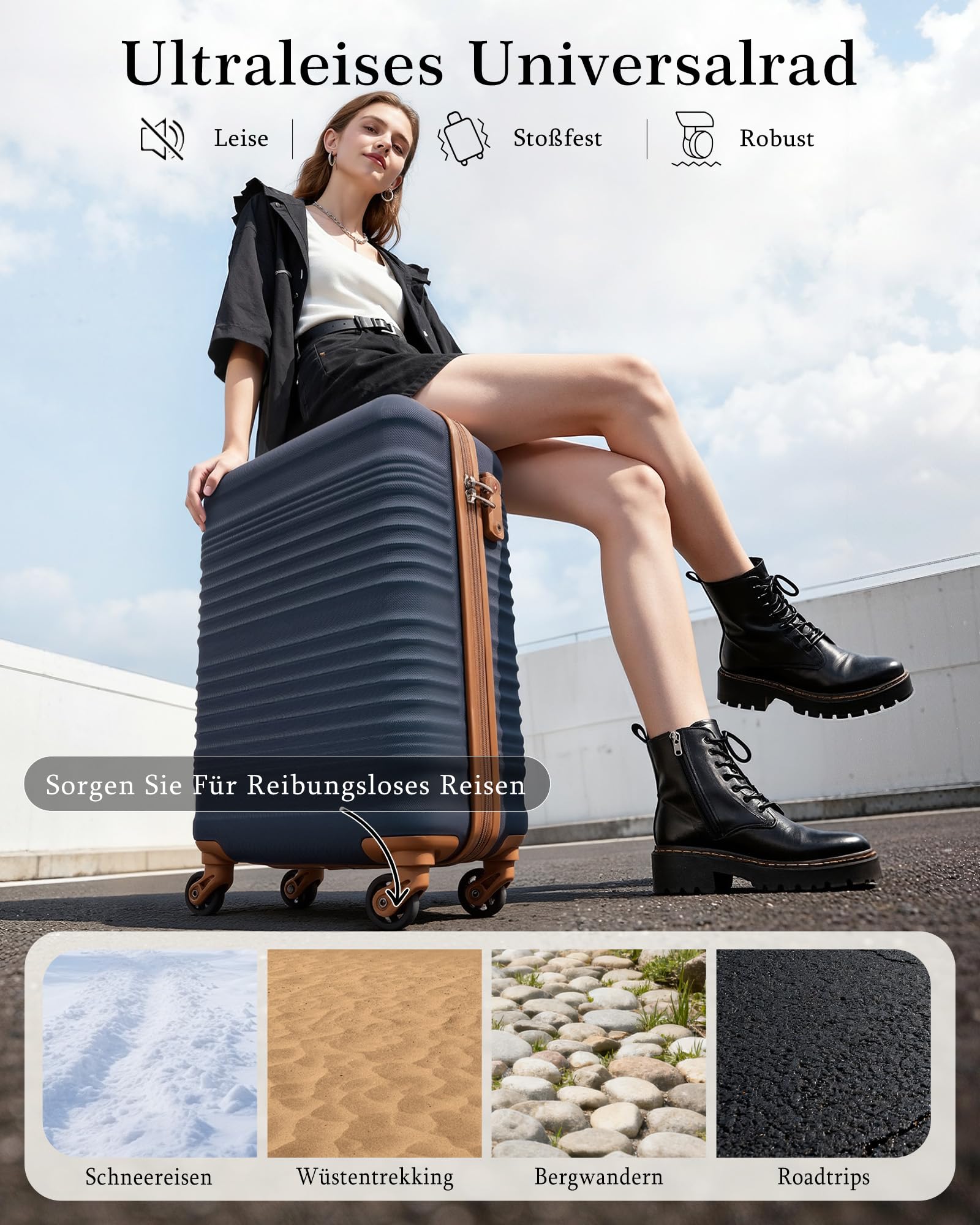 COOLIFE Ryanair Kabinenkoffer 55x40x20 EasyJet Handgepäck Koffer TSA