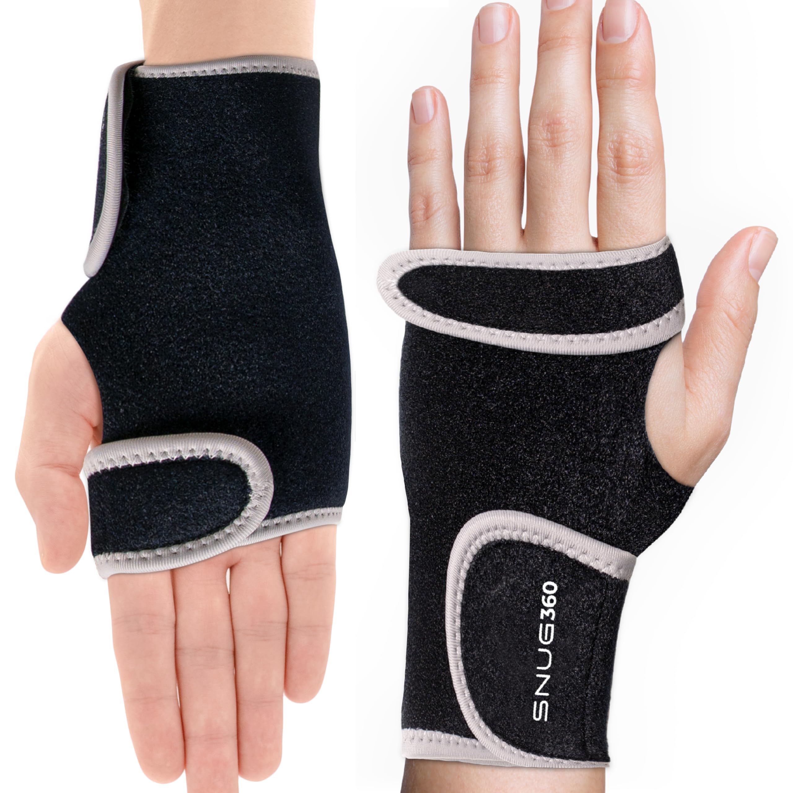 Carpal Tunnel Wrist Brace Both Hands 2 Pack - Adjustable Breathable Wrist Support Brace for Carpal Tunnel Tendonitis