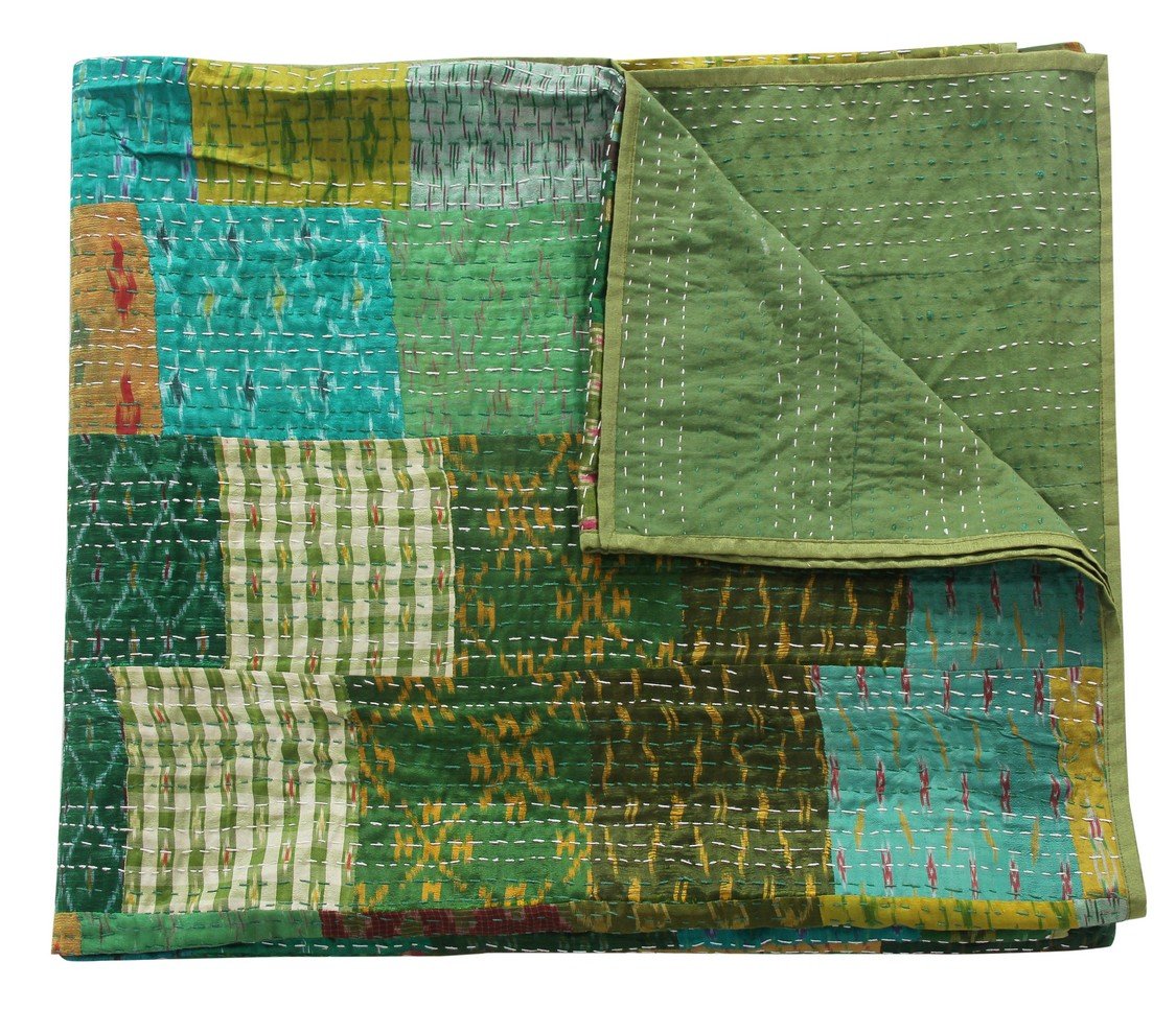Buy Craftscity Printed Decorative Kantha Stitch Quilt Pure Cotton