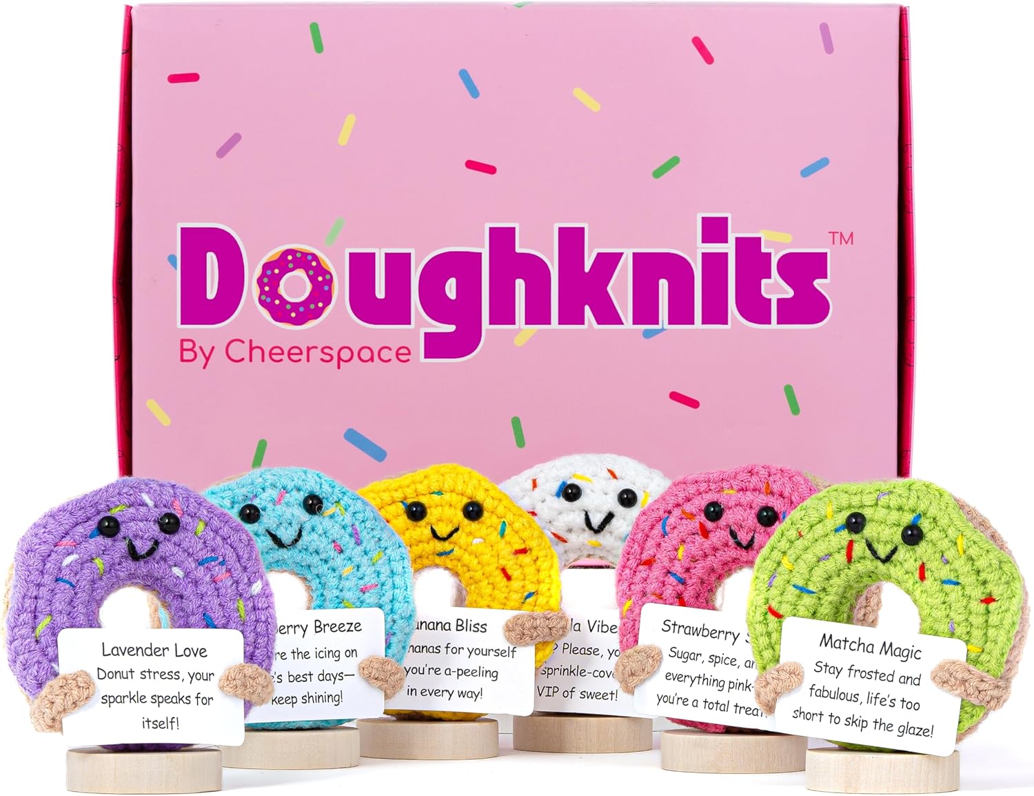 Animals – Employee Appreciation Gifts Bulk – Crochet Animal Pack w/Stand (9 pc) Handmade Cute Desk Accessories – Gifts for Women, Teen Girls, Mom, Girlfriend