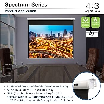 Elite Screens 電動プロジェクタースクリーン　100インチ 電動スクリーン｜スペクトラム 100インチ(16:9) ブラックケース