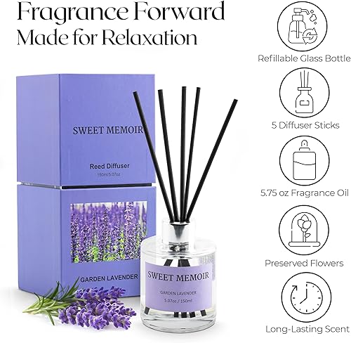 Miniatura 6 de Juego de difusor de varillas de aceite esencial, grano de vainilla, botella decorativa, flores preservadas y varillas difusoras, regalo de