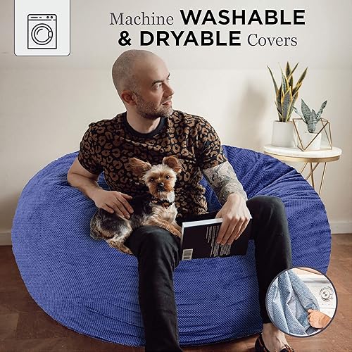 Miniatura 13 de CordaRoy's Puf de felpilla, silla convertible que se pliega de puf a cama, como se ve en Shark Tank, color carbón, tamaño Queen