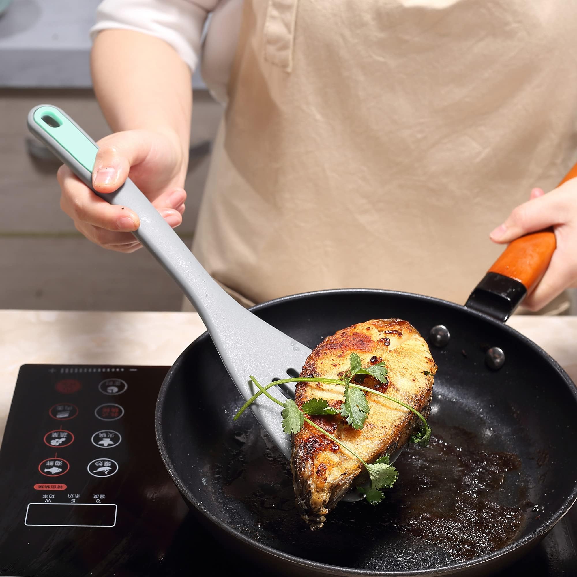 To encounter 5 Pieces Silicone Spatula Set, Non-Stick Silicone Turner Spatulas, Heat Resistance Cooking Utensils - Image 3