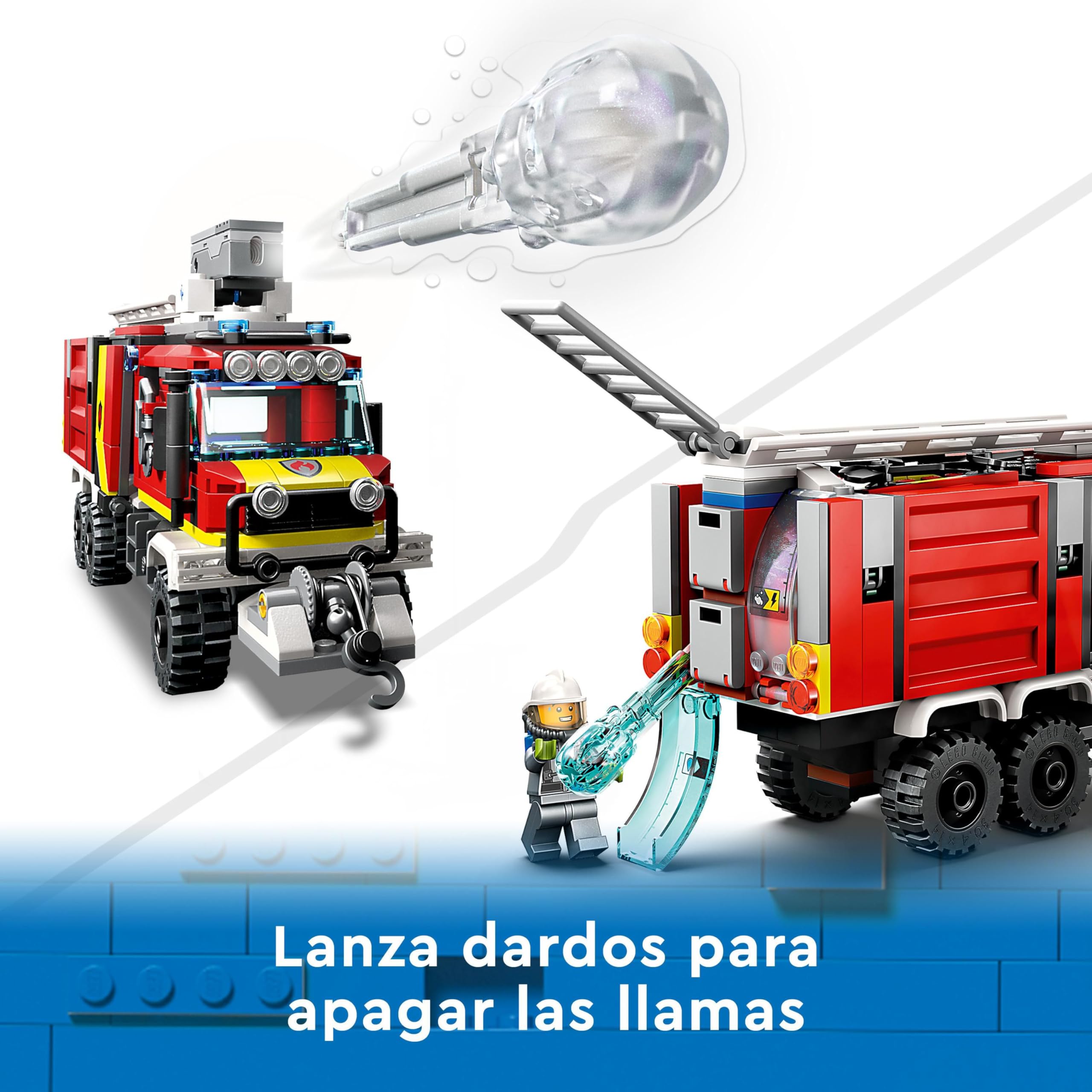 LEGO City Unidad Móvil de Control de Incendios, Camión de Bomberos de Juguete, Drones y 3 Minifiguras, Vehículos de Emergencia para Niños y Niñas de 6 Años o Más 60374