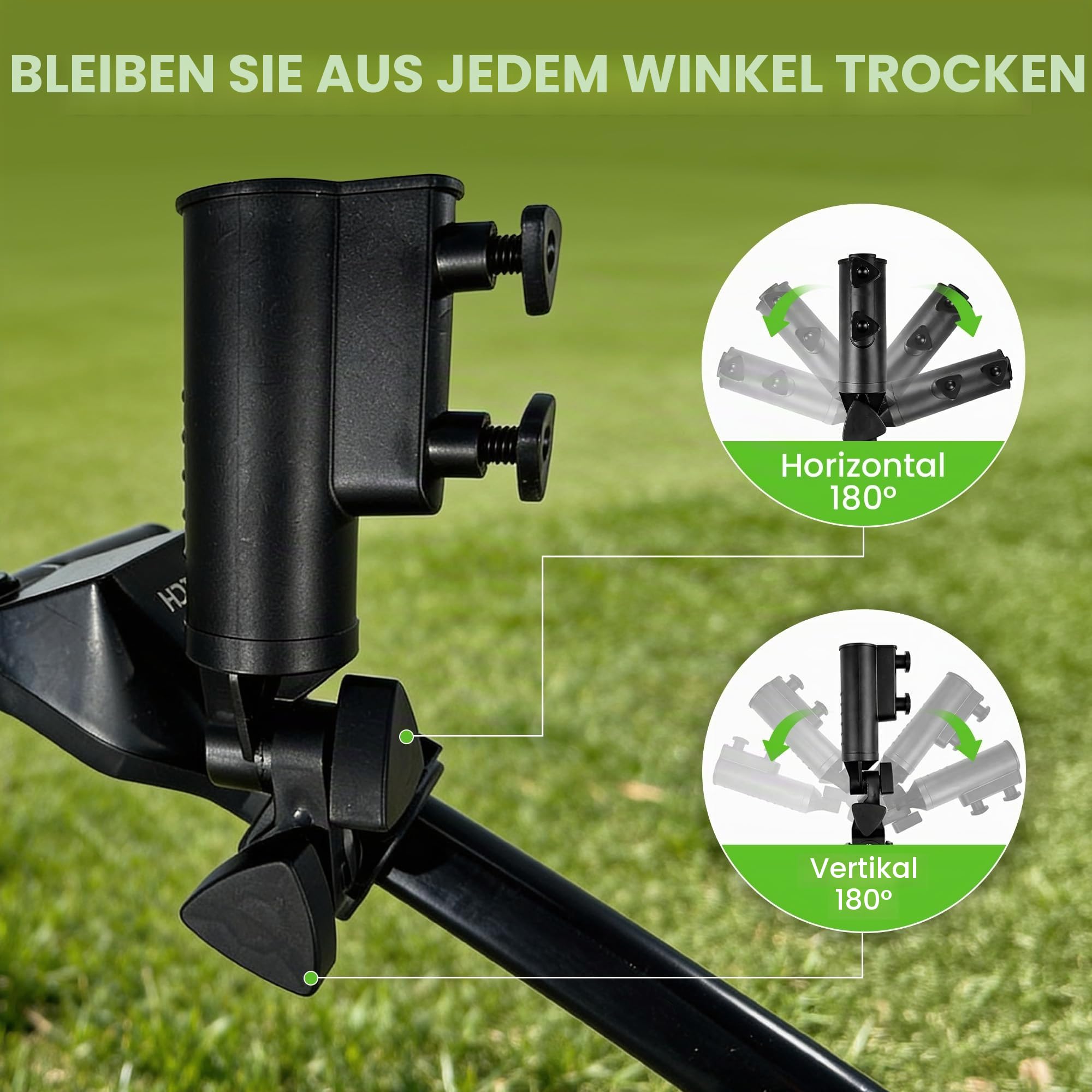 Motocaddy Powakaddy Universal-Golfschirmhalter, passend für alle Modelle, Zubehörstation auf Rahmen, Golfwagen-Regenschirmhalter, verstellbarer Ständer, Golftrolley