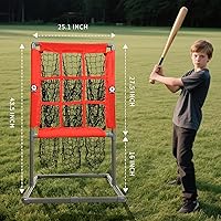 Vista 2 de Baseball Ball Strike Zone,Sangle Soppfy Pitching Net & Baseball Strike Zone Compatible with Softball Balls and Plastic Baseballs.Baseball Net Set Up