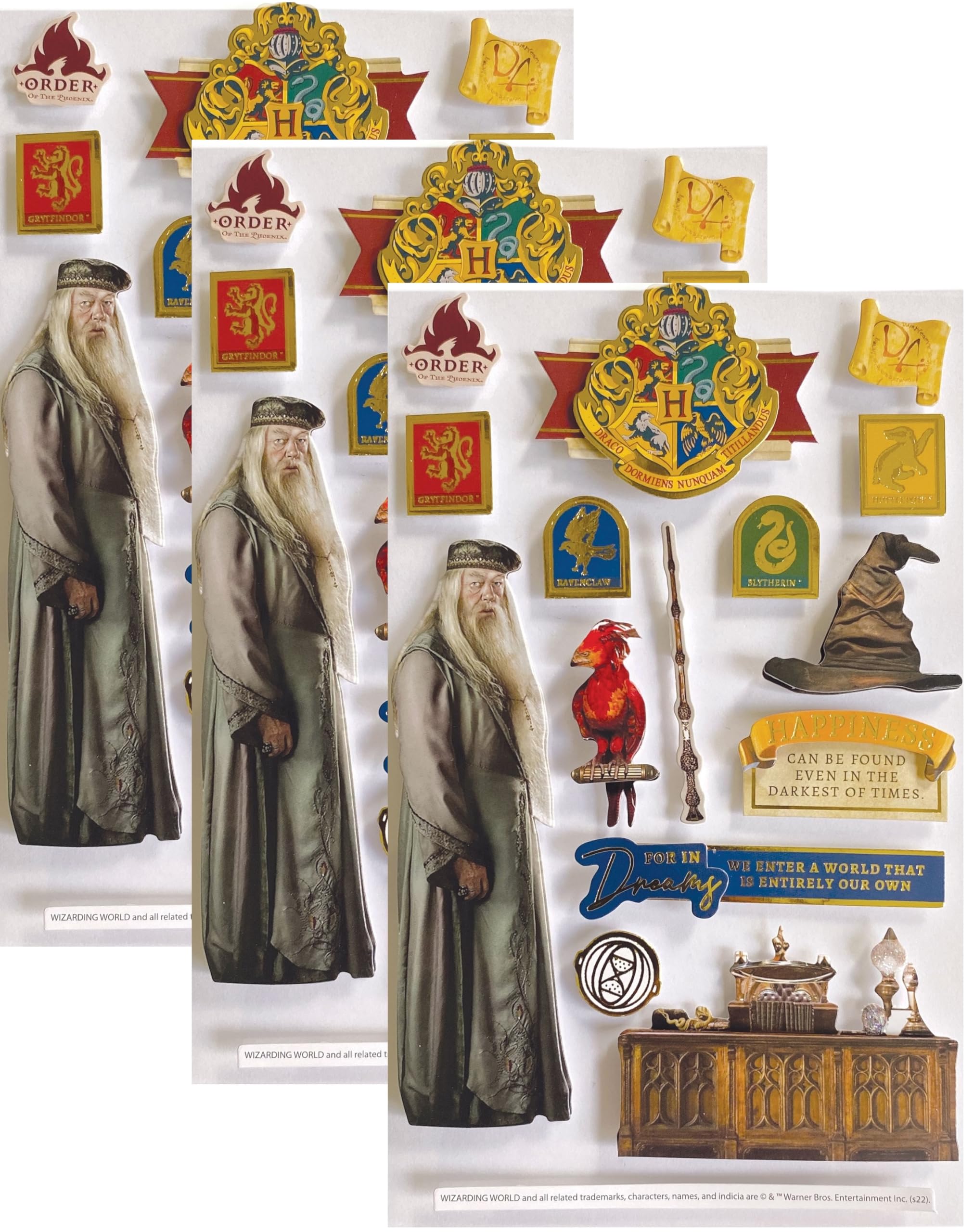 Paper House Productions Harry Potter Dumbledore 3D Sticker Multipack (Pack of 3)