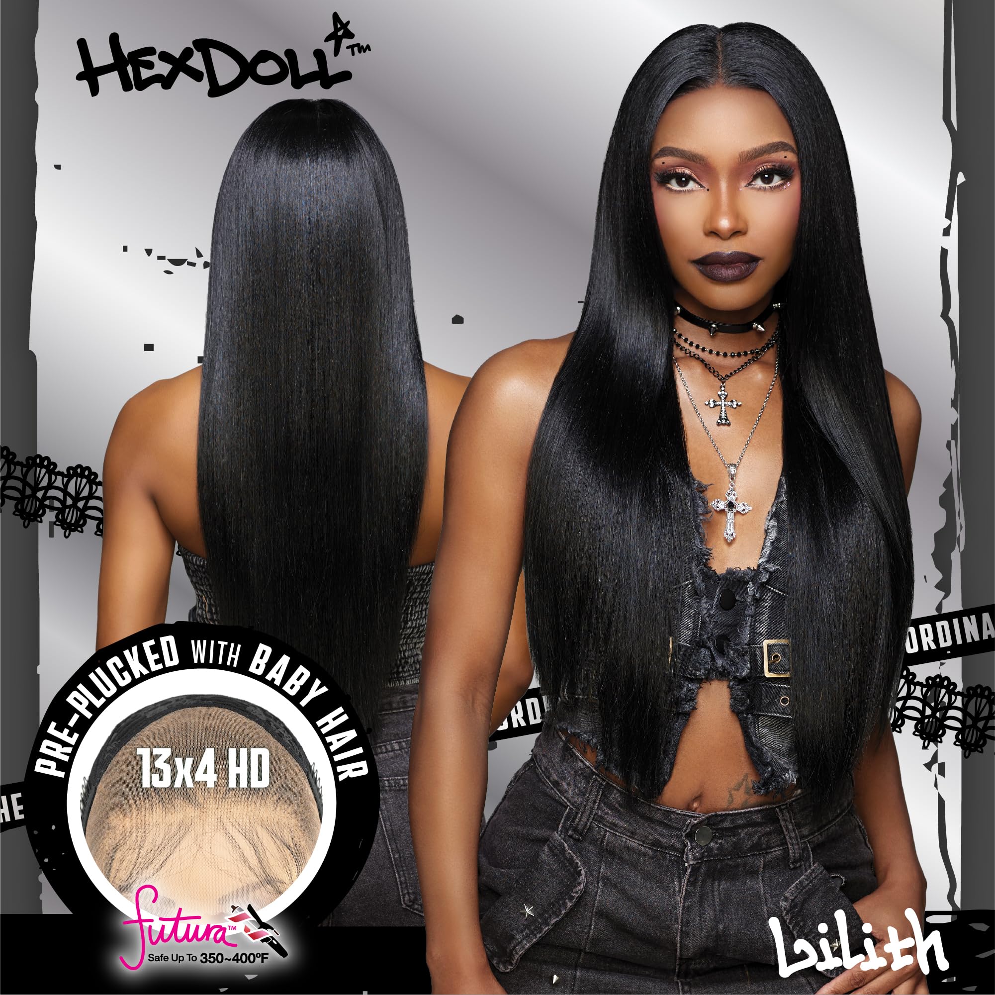 Amazon.com : Sensationnel Hexdoll 13x4 LaceWig - Lilith | 1