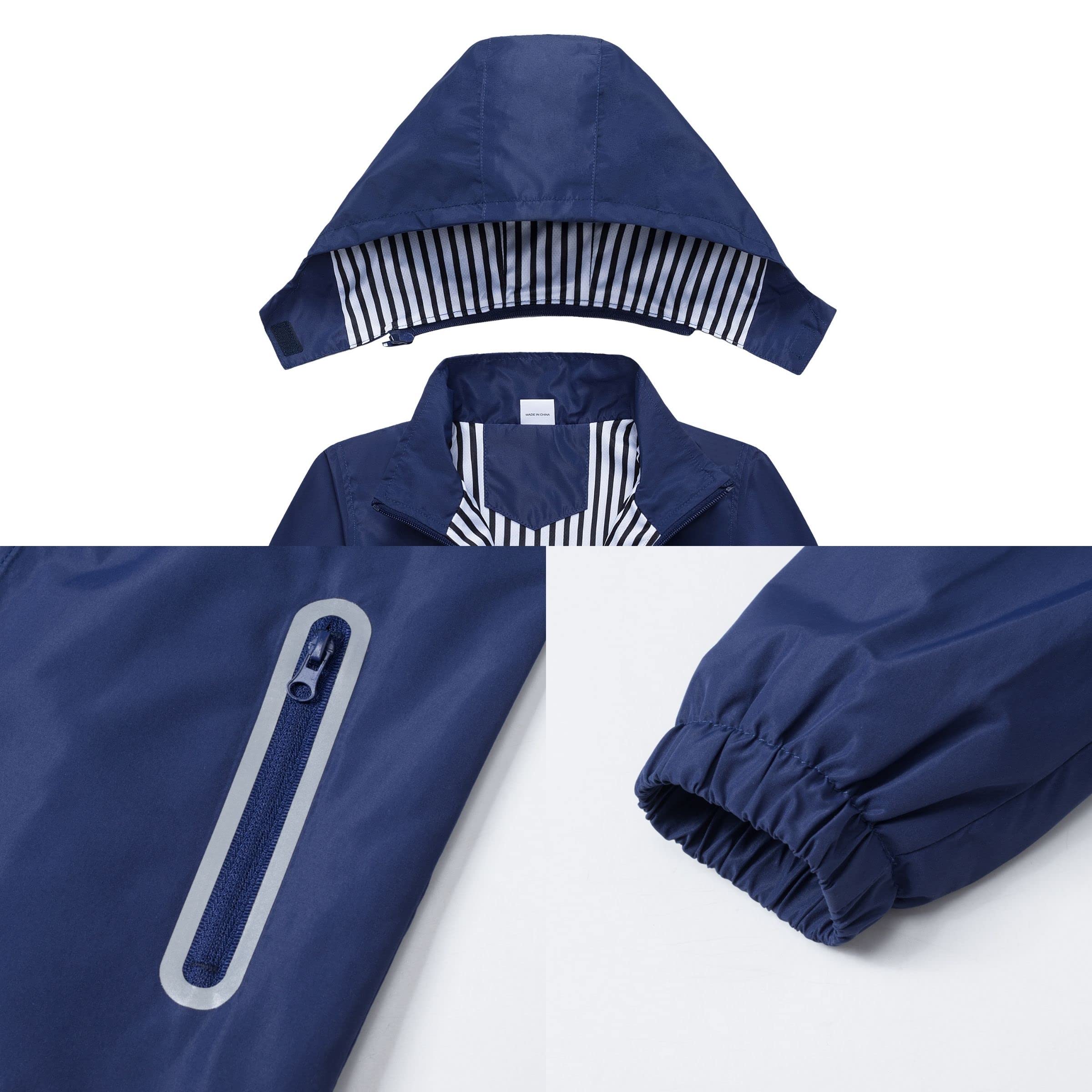 Chaqueta impermeable con capucha para niños y niñas, chubasqueros para exteriores, cortavientos, chaqueta de lluvia de dinosaurio