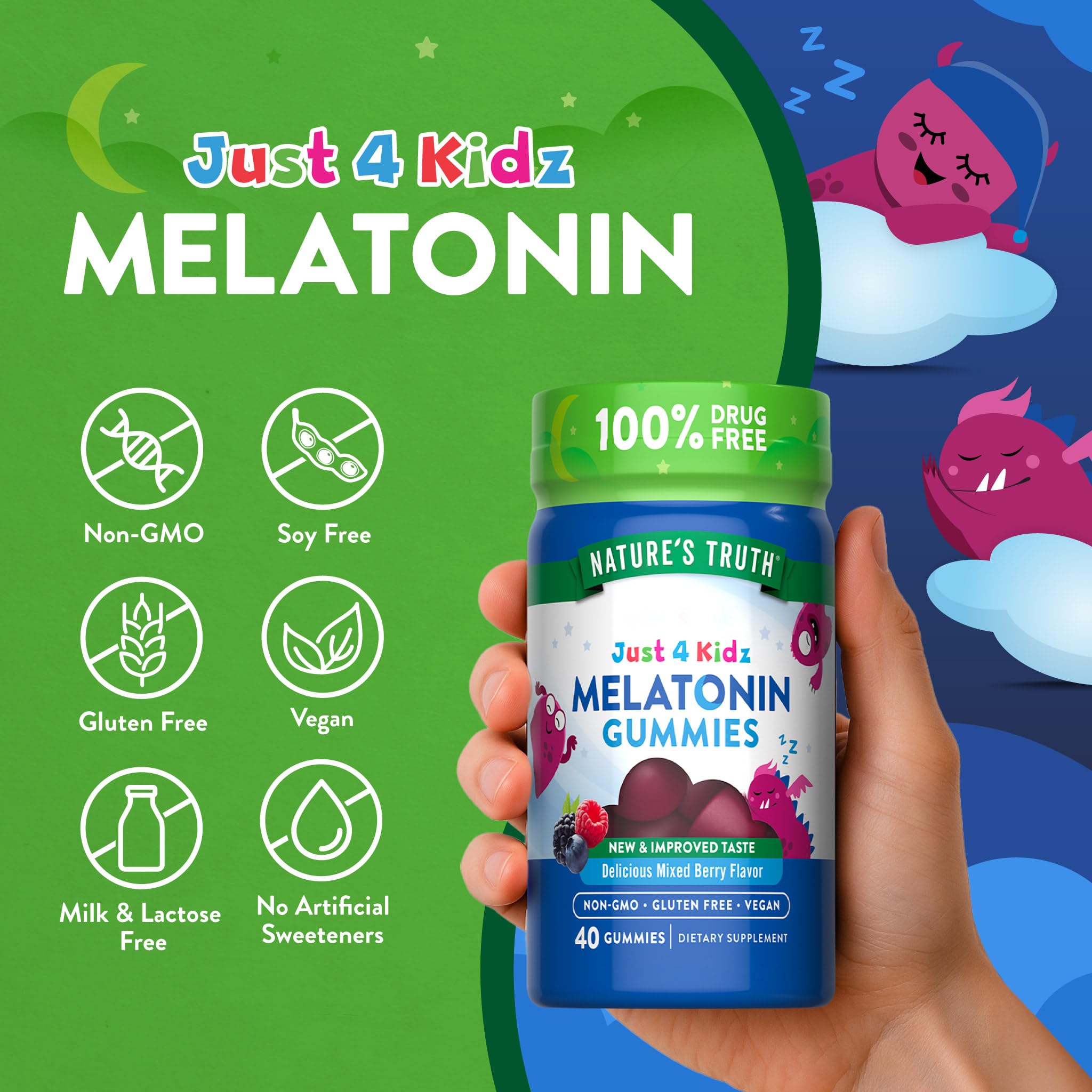 Nature's Truth Kids Melatonin Gummy | 1mg | 40 Count — Amazon image 3
