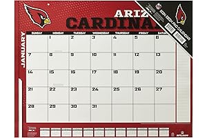 TURNER SPORTS Arizona Cardinals 2024 22X17 Desk Calendar