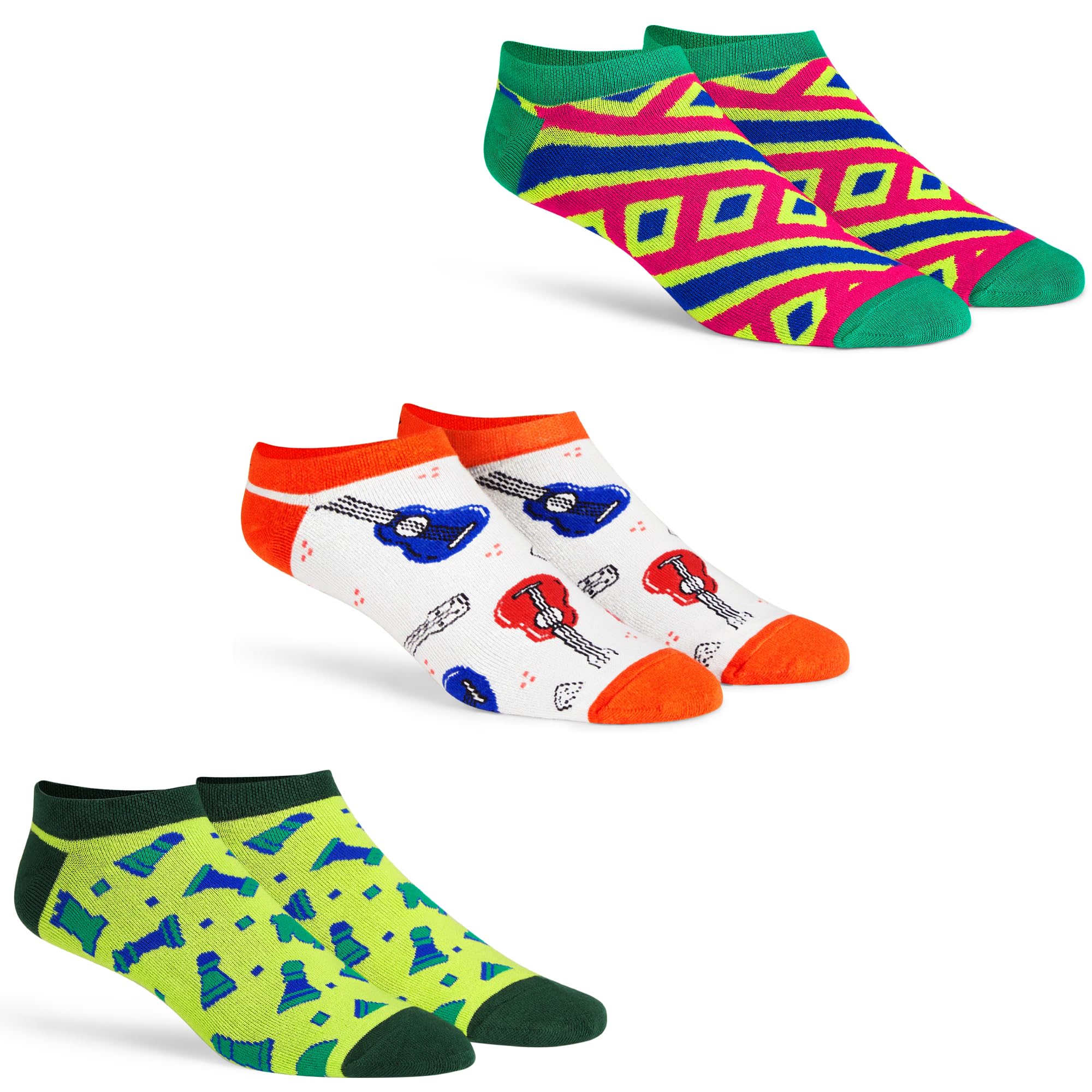 dynamocks Men's and Women's Combed Cotton Ankle Length Socks (Pack of 3) (Multicolour, Free Size)-picture-14