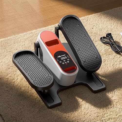 Miniatura 7 de Ejercitador elíptico de piernas con pedal eléctrico sentado, máquina elíptica debajo del escritorio para el hogar y la oficina, modo manual