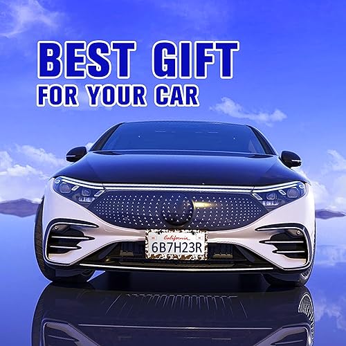 Miniatura 5 de Marco de matrícula con estampado de vaca marrón, marcos de matrícula con manchas de animales, soporte de accesorio divertido para automóvil, marco