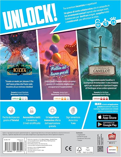 Asmodee Unlock! Enchanted Adventures, Gioco da Tavolo di Rompicapi, 10+ Anni, 1-6 Giocatori, Edizione in Italiano - 2