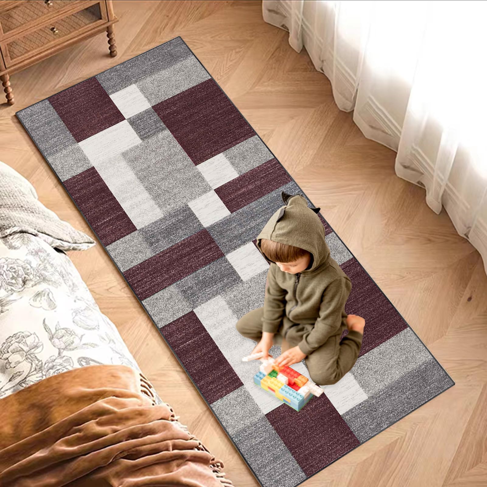 Tappeto Lungo per Corridoio Tappeto Cucina Moderno Antiscivolo Lavabile 50 x 120 cm Tappeti Runner Ingresso Interno Tappeto Passatoia per Cucina, Corridoio, Camera da Letto, Soggiorno, Lavanderia